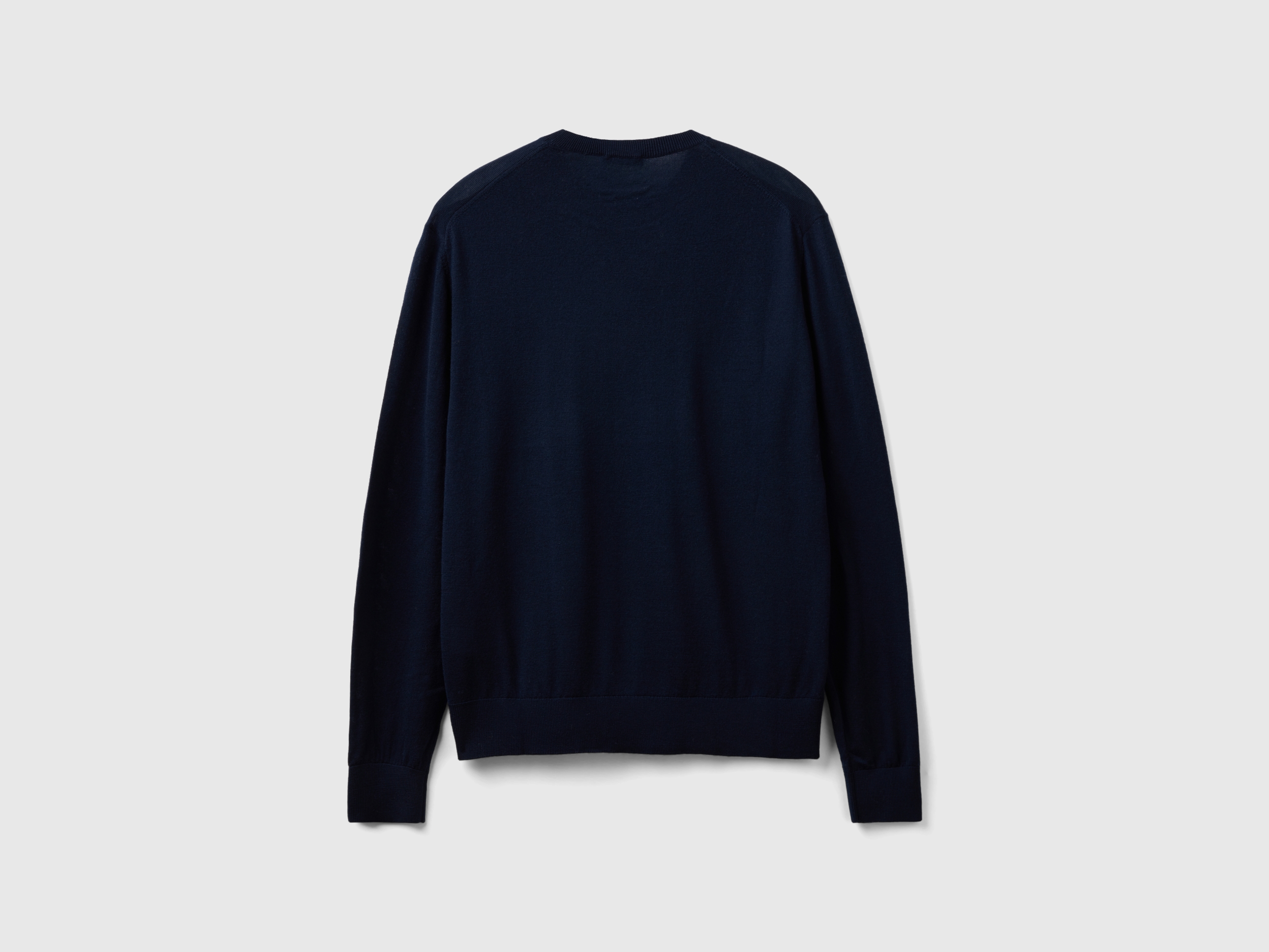Pull bleu foncé en pure laine mérinos – Image 2