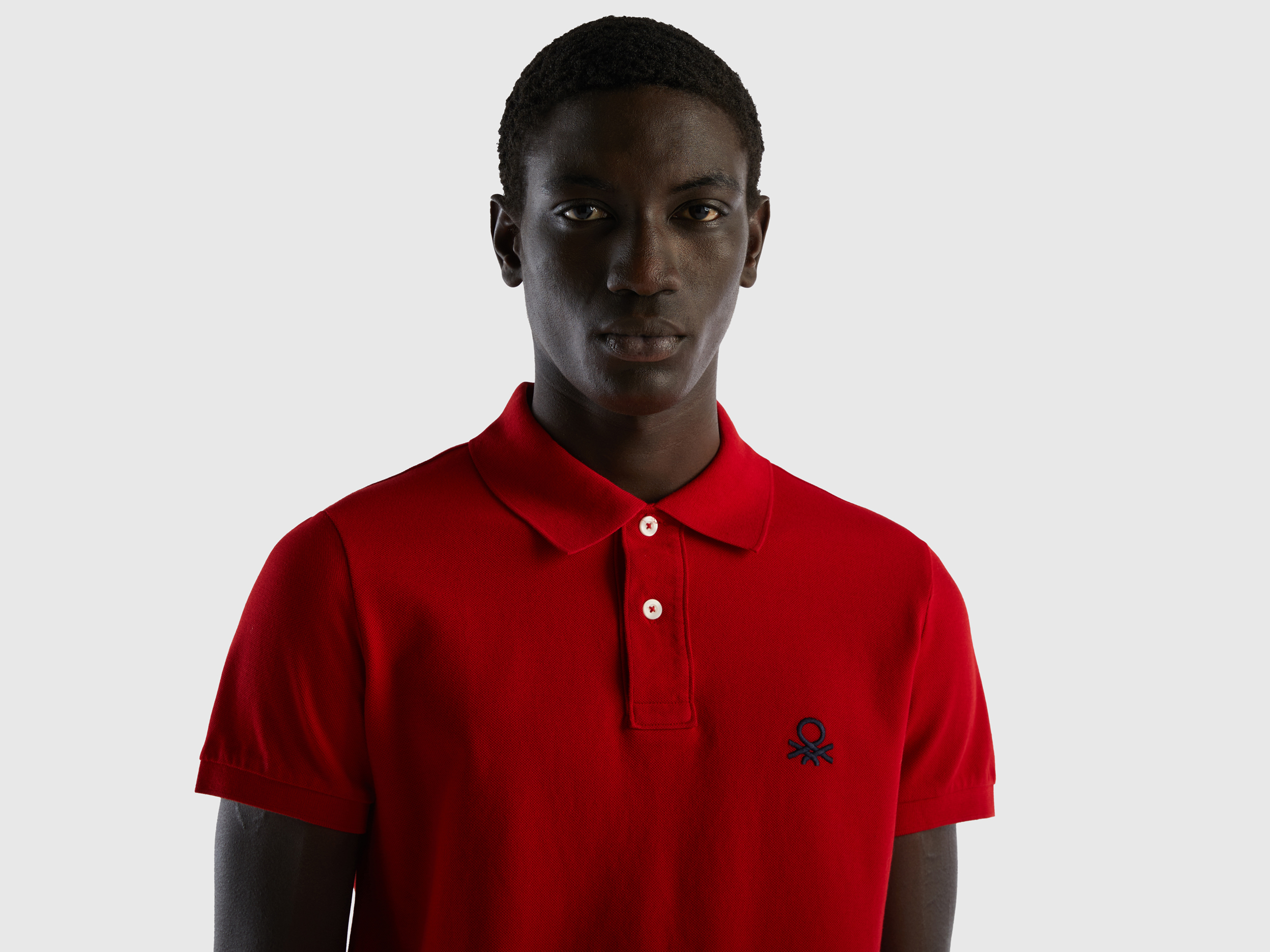 Polo rouge coupe slim – Image 3