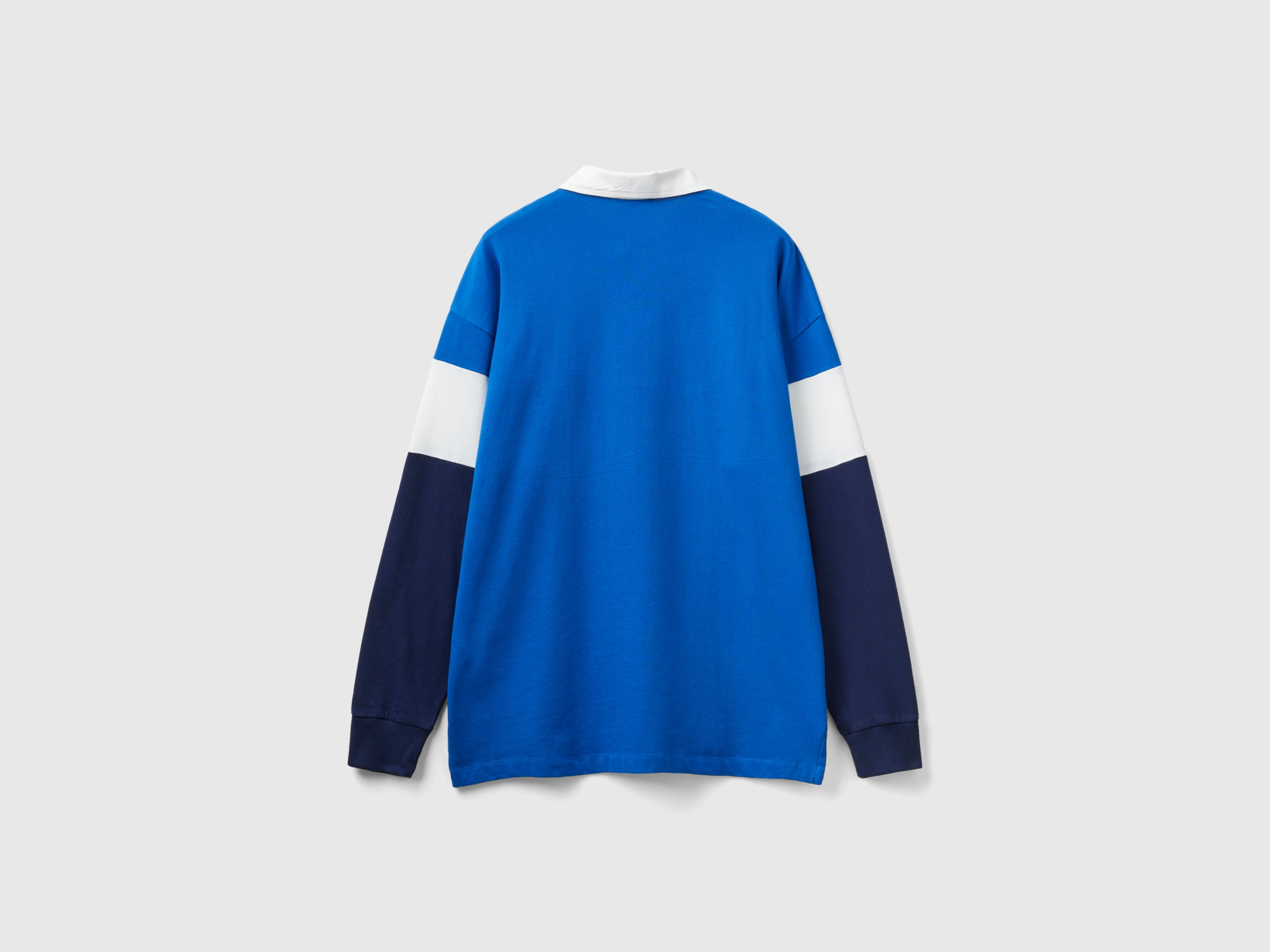 Polo bleu style rugby – Image 2