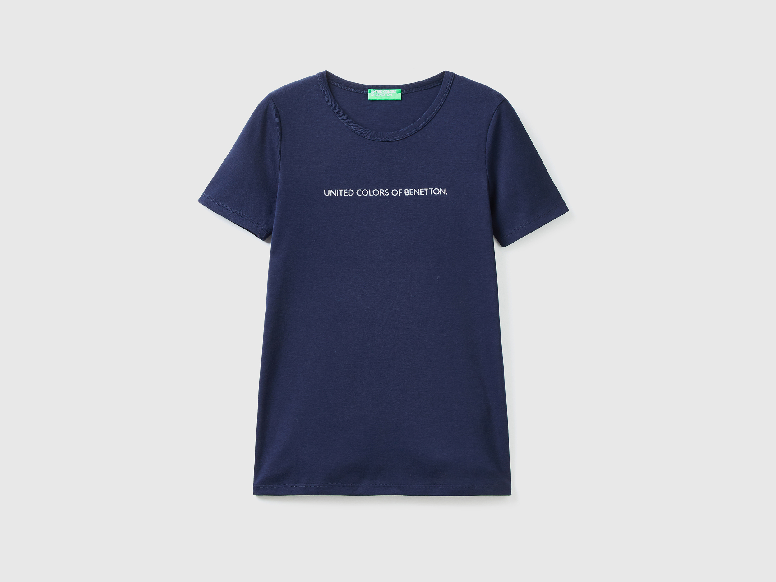 T-shirt 100% coton avec logo imprimé pailleté T-shirt 100% coton avec logo imprimé pailleté