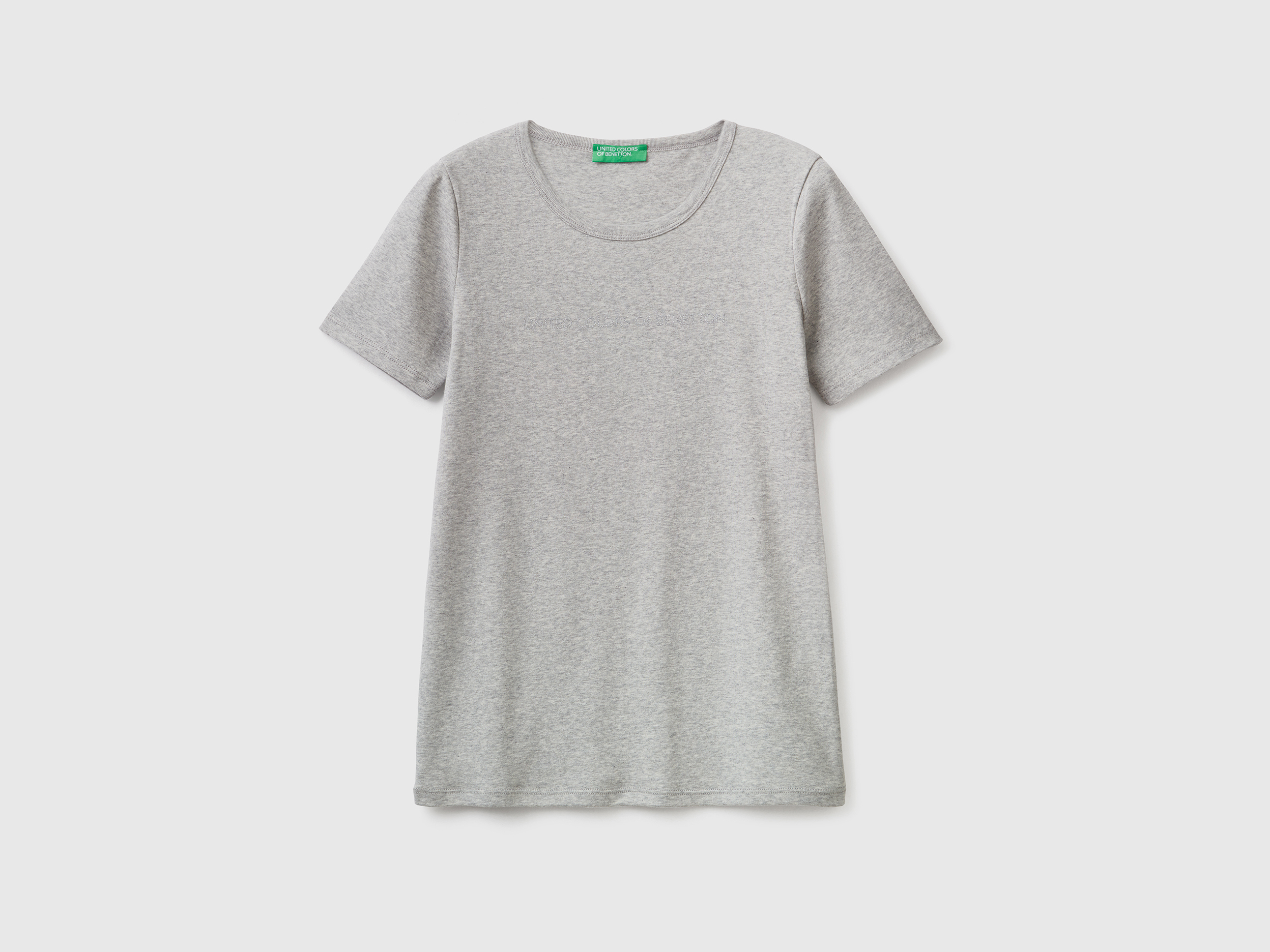 T-shirt 100% coton avec logo imprimé pailleté T-shirt 100% coton avec logo imprimé pailleté