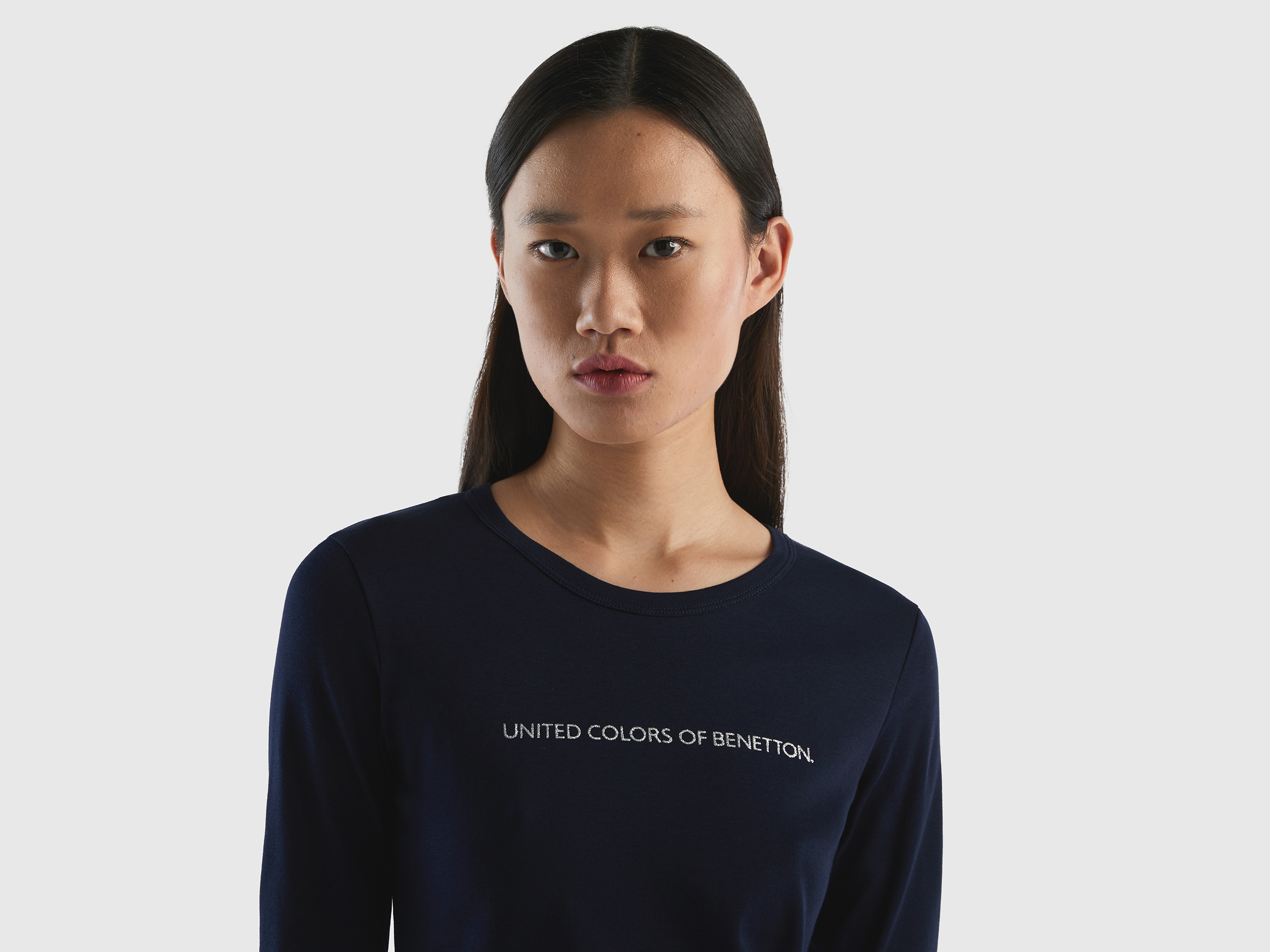 T-shirt bleu foncé manches longues – Image 3