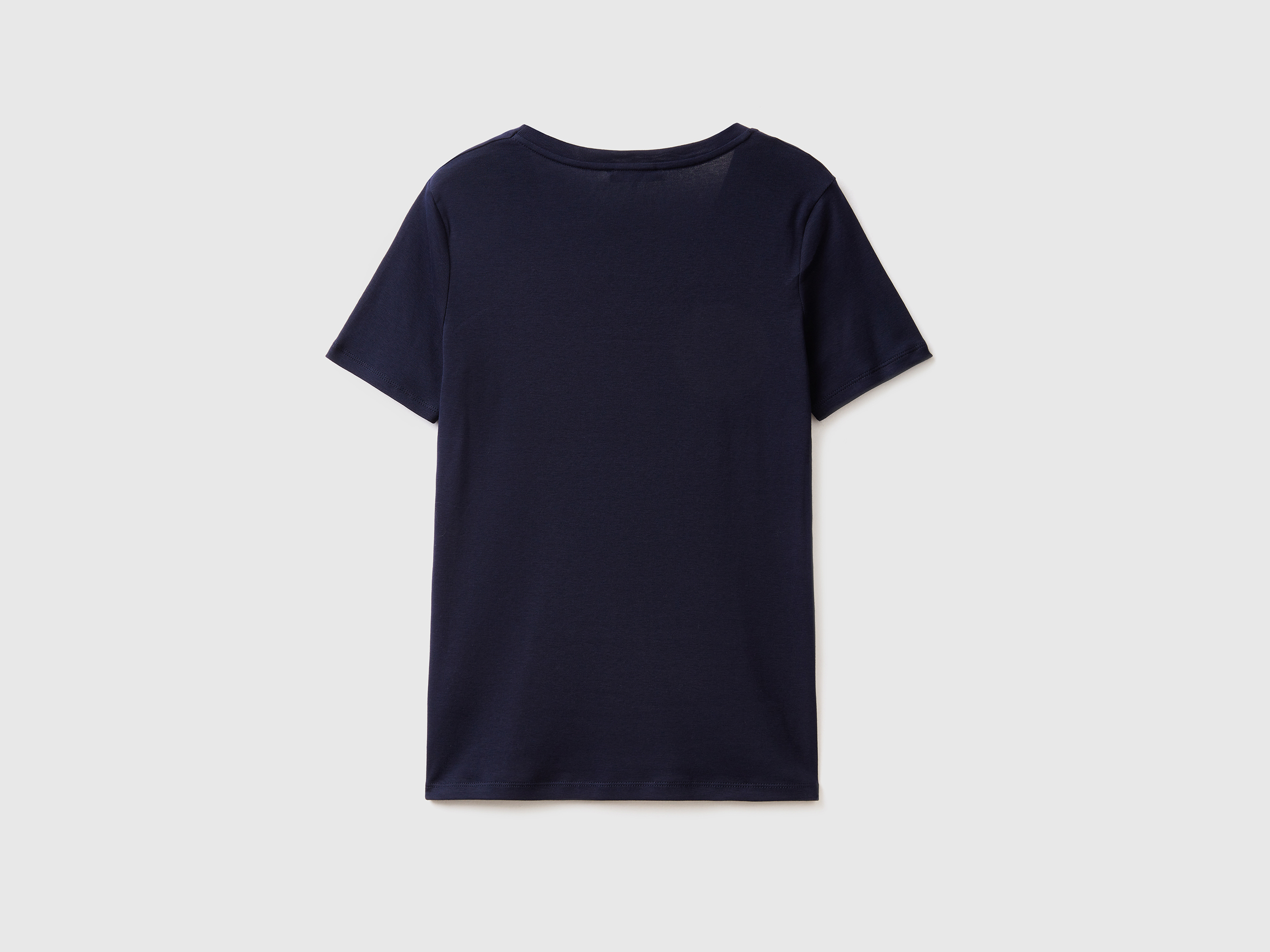 T-shirt en pur coton col V – Image 2