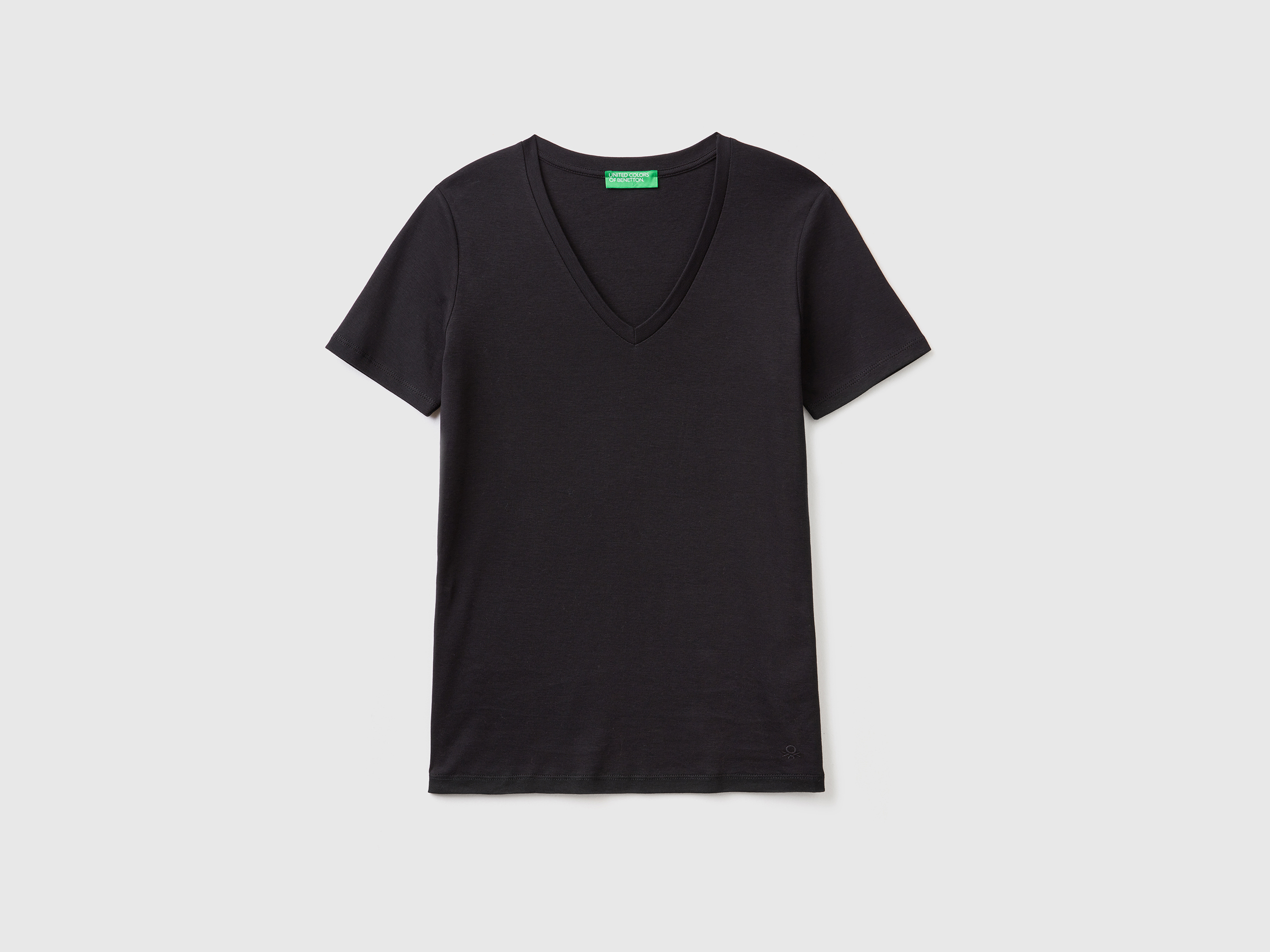 T-shirt en pur coton col V T-shirt en pur coton col V