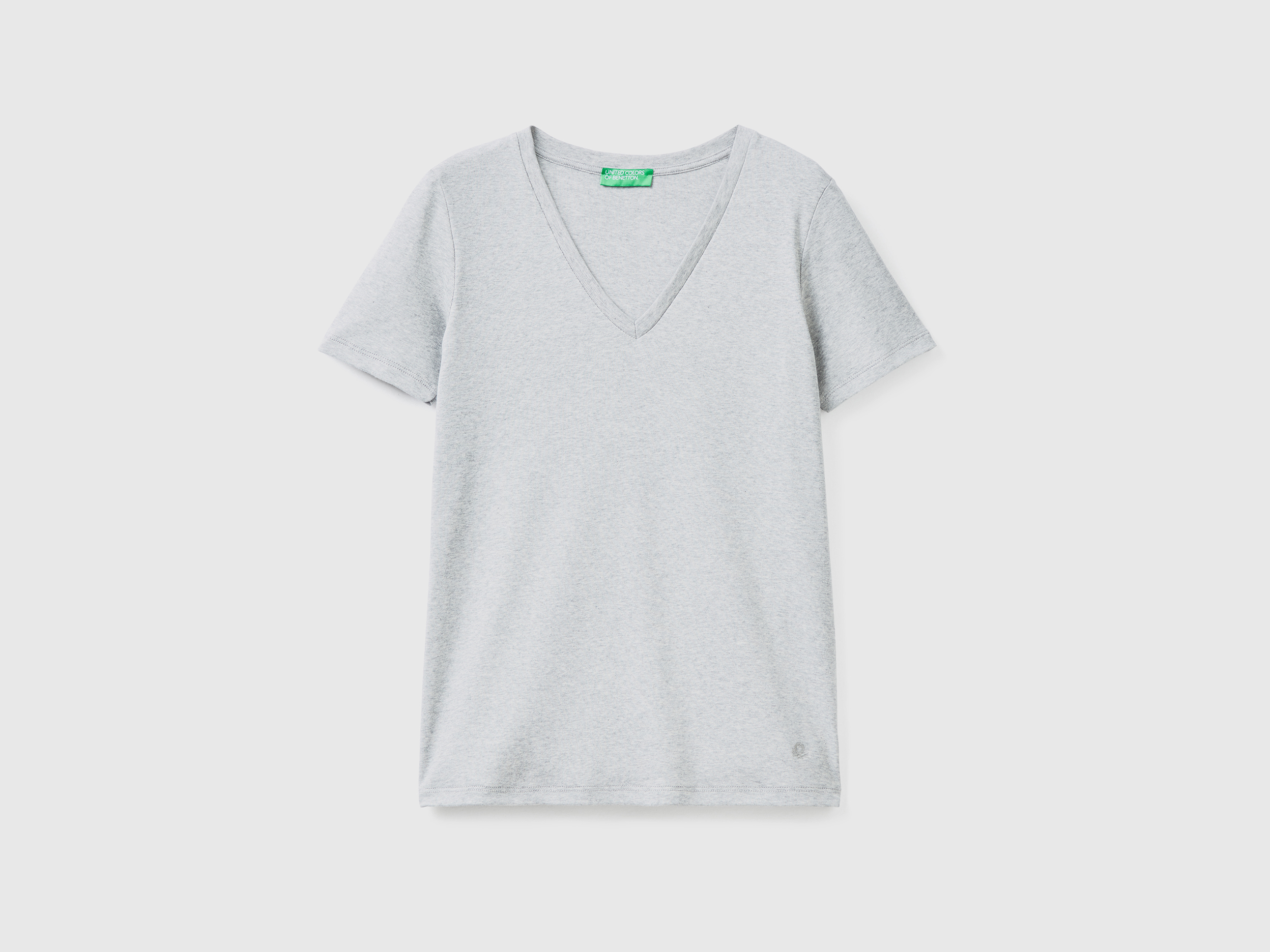 T-shirt en pur coton col V T-shirt en pur coton col V