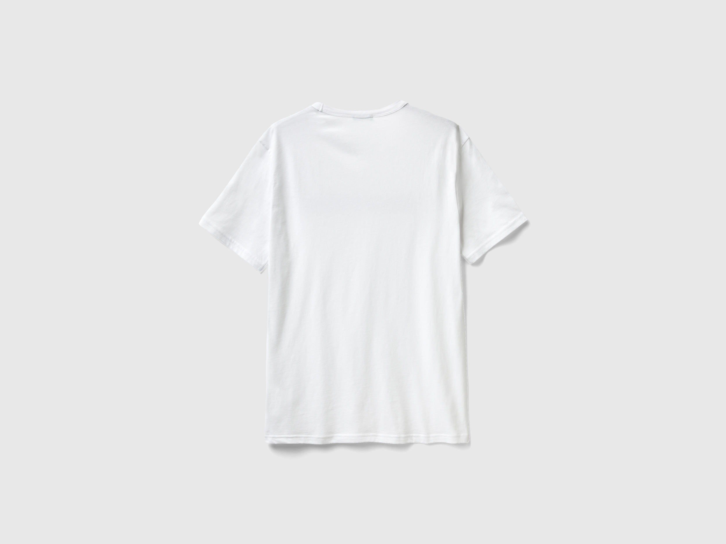 T-shirt blanc en coton bio à logo vert – Image 2