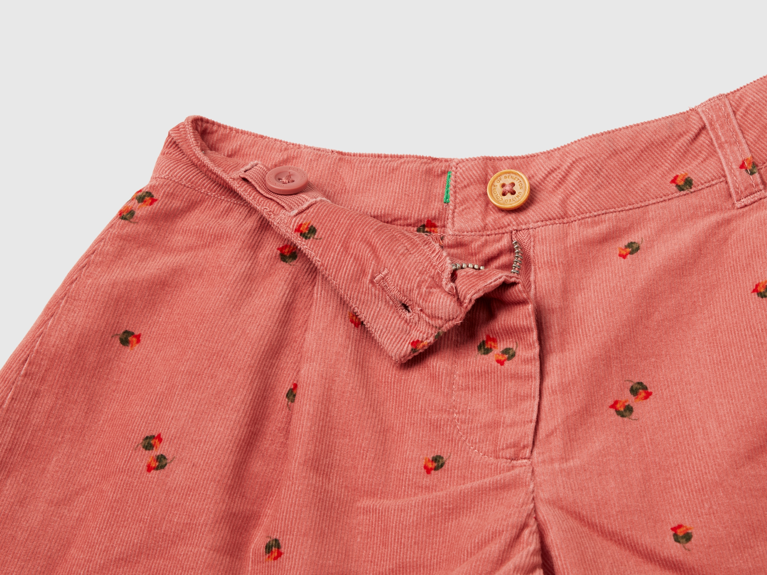 Pantalon en velours à motif roses – Image 3