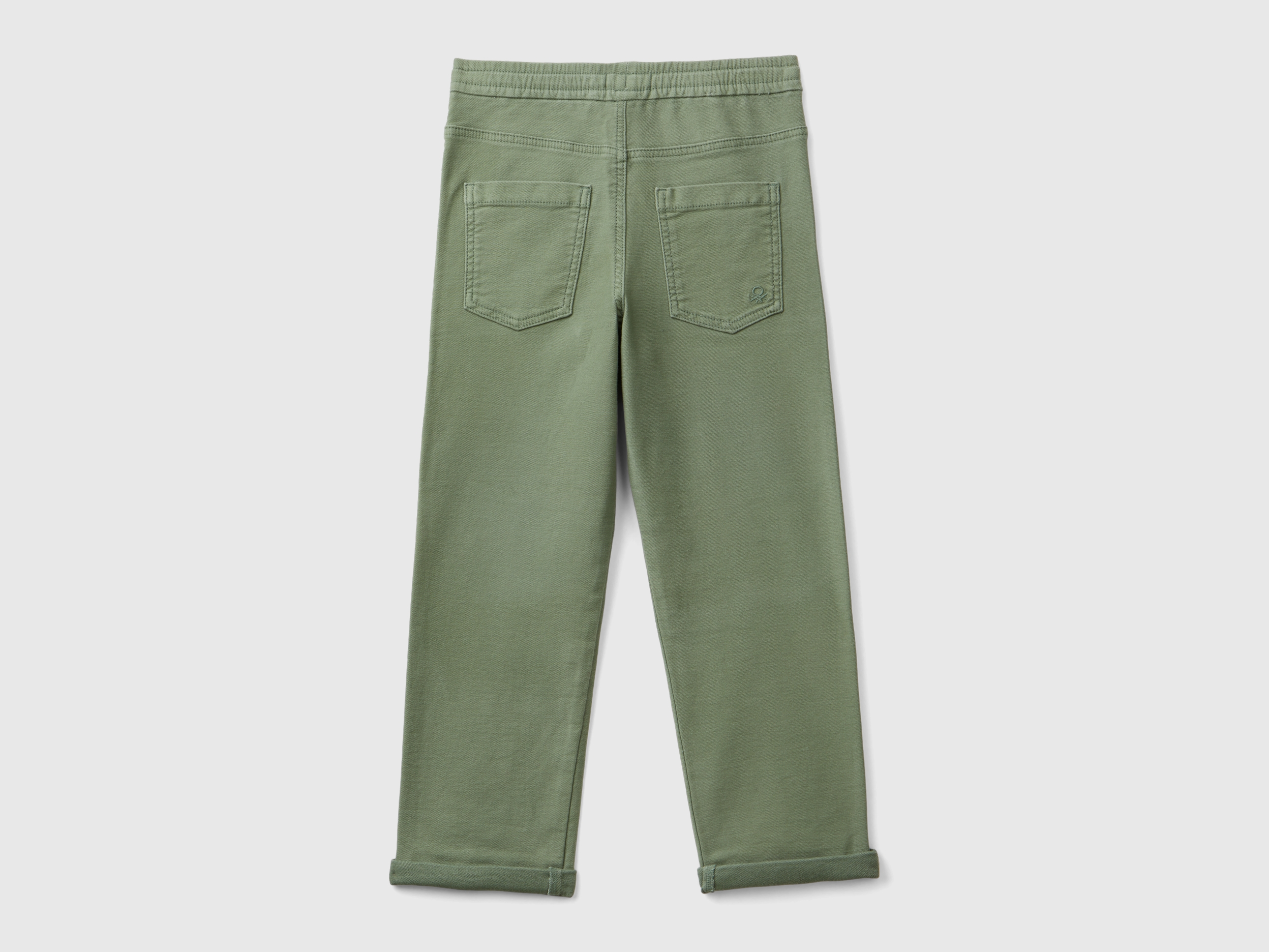 Jogging en coton mélangé à cordon de serrage – Image 2