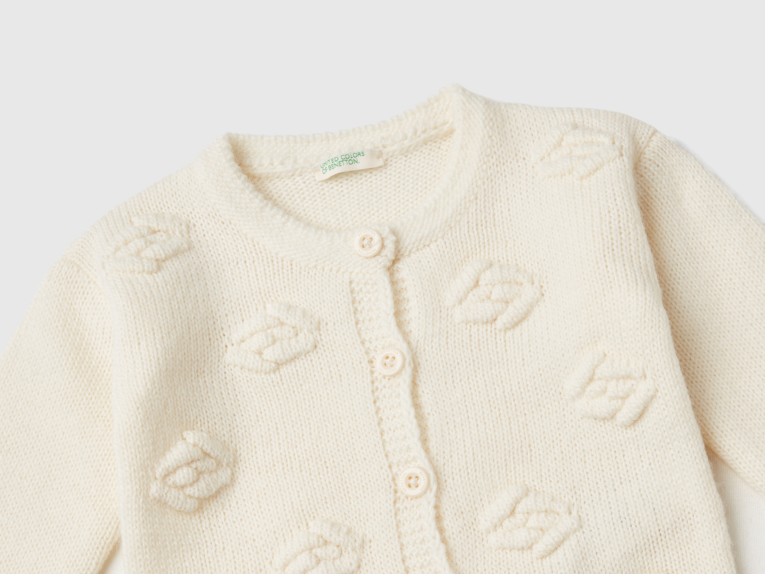 Gilet avec roses en laine mélangée – Image 3