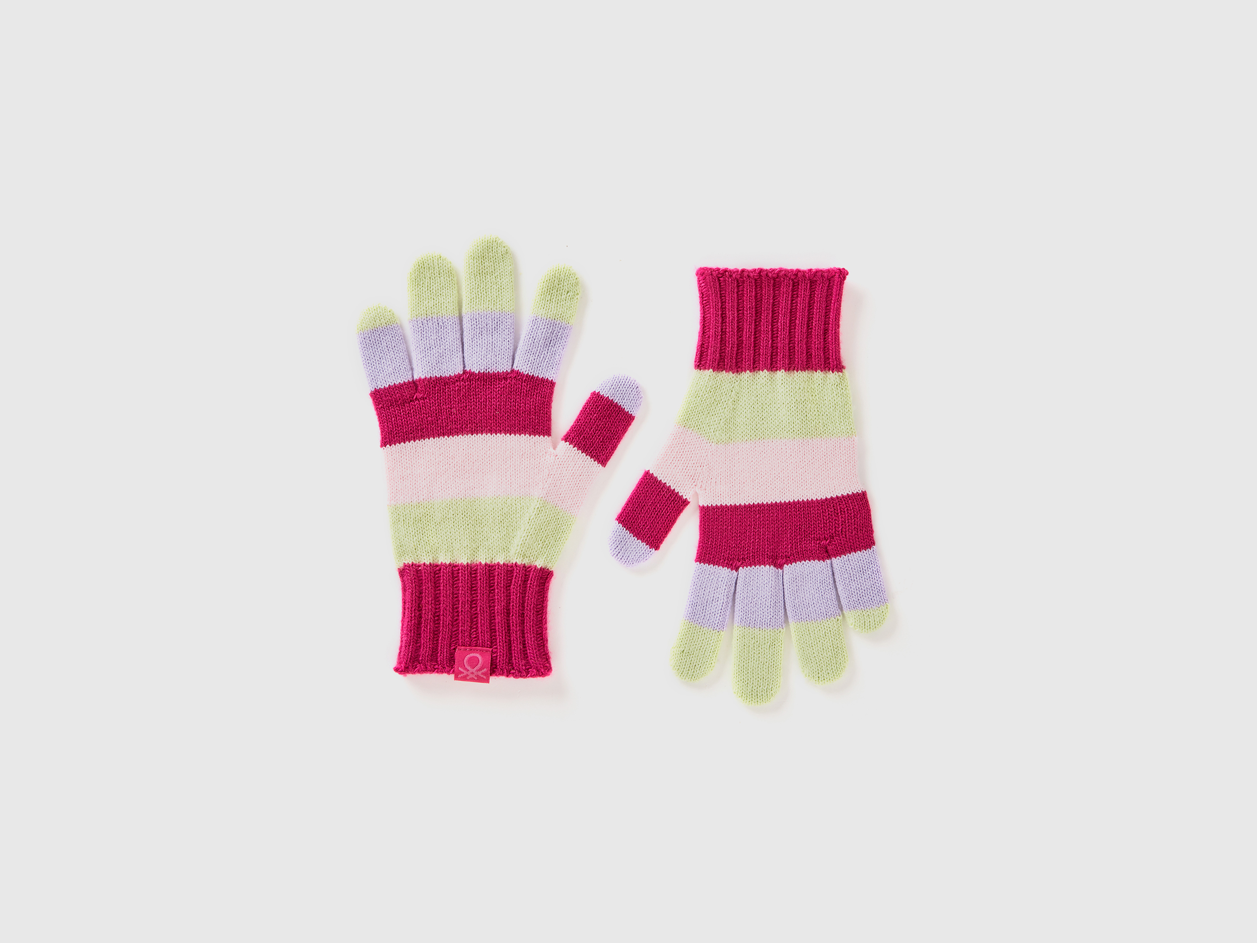 Gants en maille à rayures Gants en maille à rayures