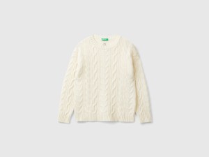 Pull tressé en mélange de laine Pull tressé en mélange de laine