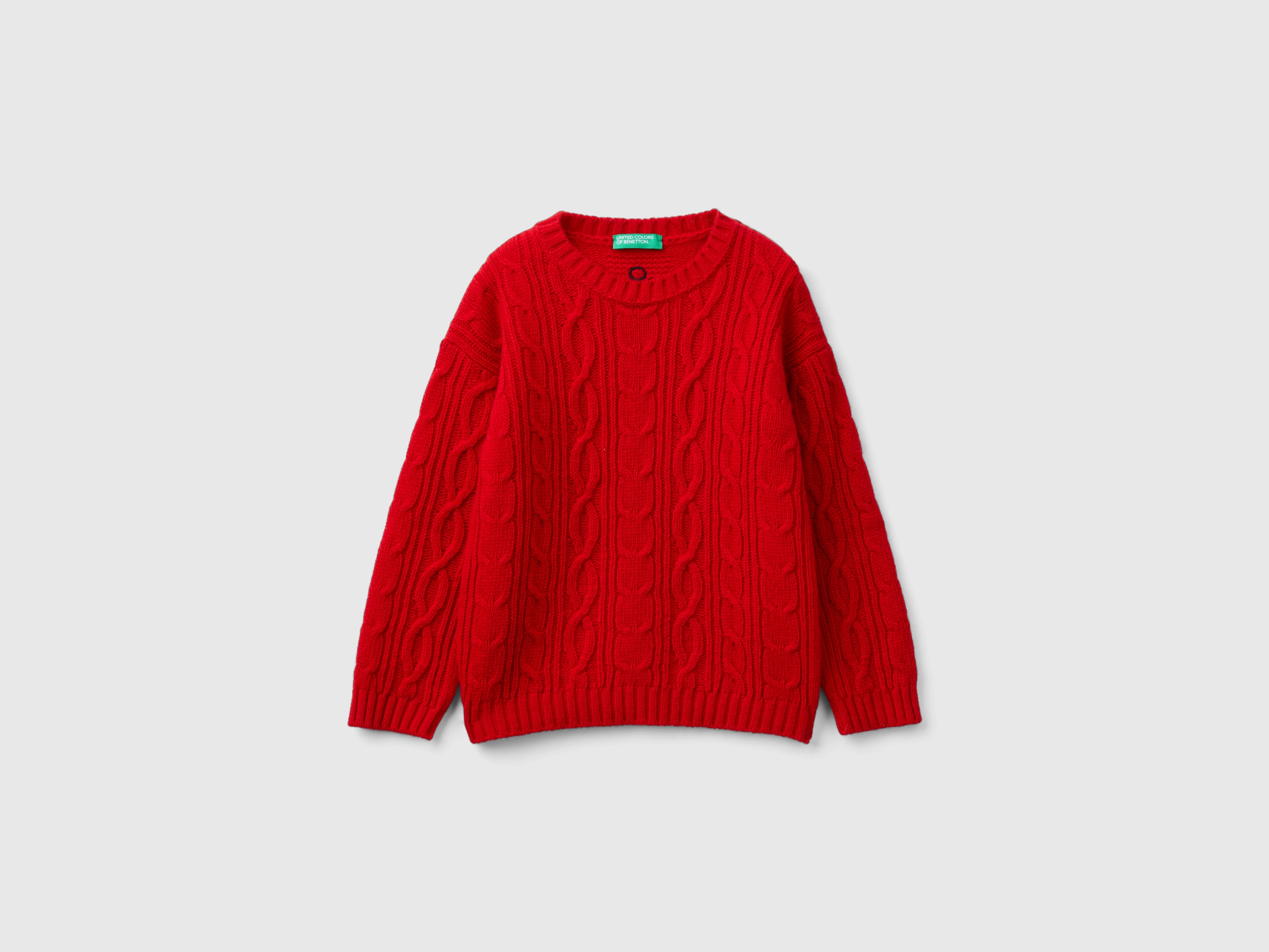 Pull tressé en mélange de laine Pull tressé en mélange de laine
