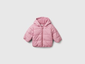 Blouson zippé à capuche et motif Blouson zippé à capuche et motif