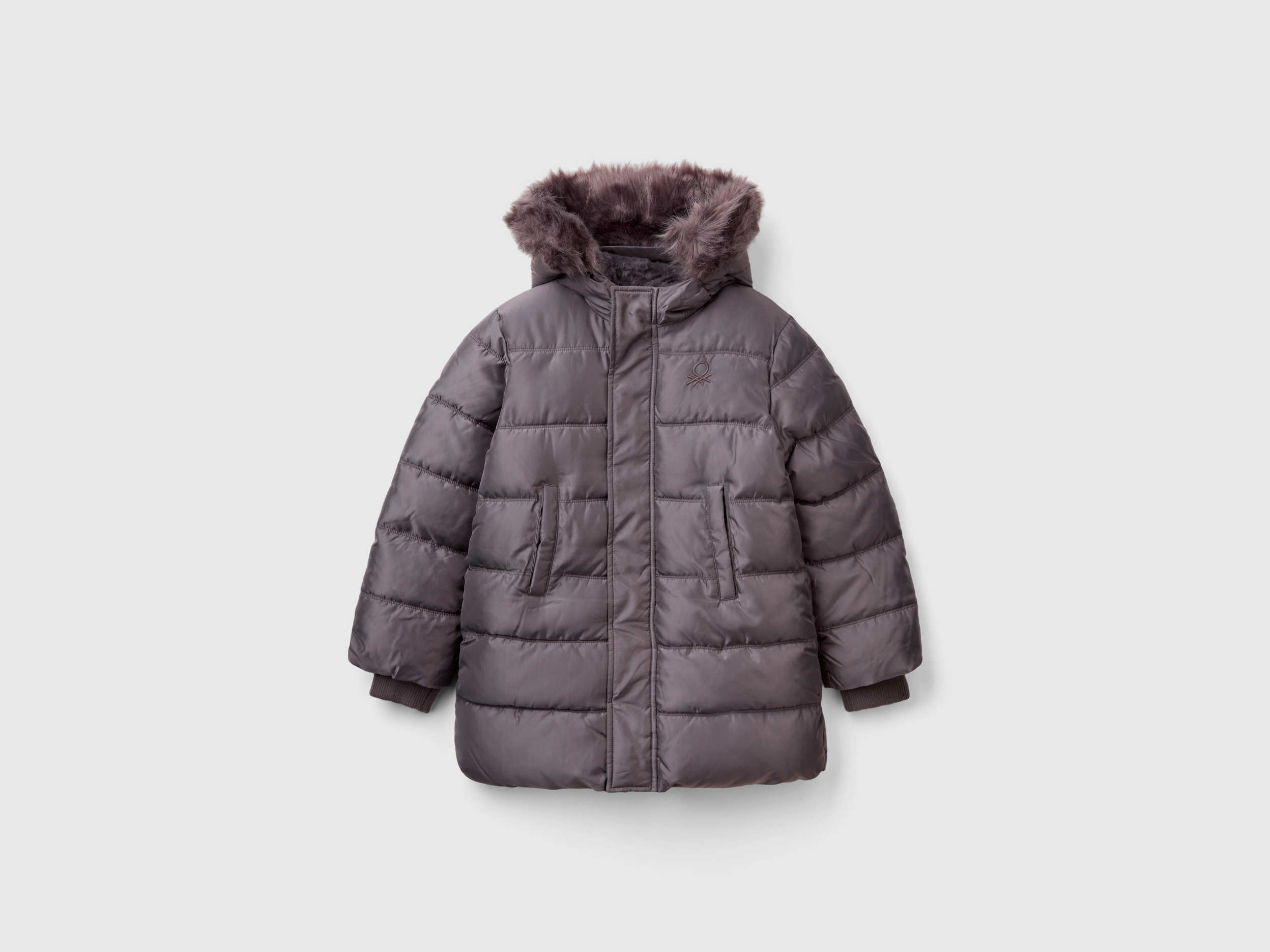 Doudoune longue en nylon satiné Doudoune longue en nylon satiné