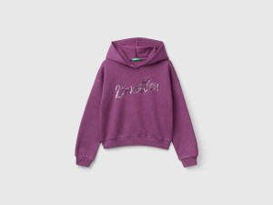 Sweat-shirt avec capuche et paillettes Sweat-shirt avec capuche et paillettes