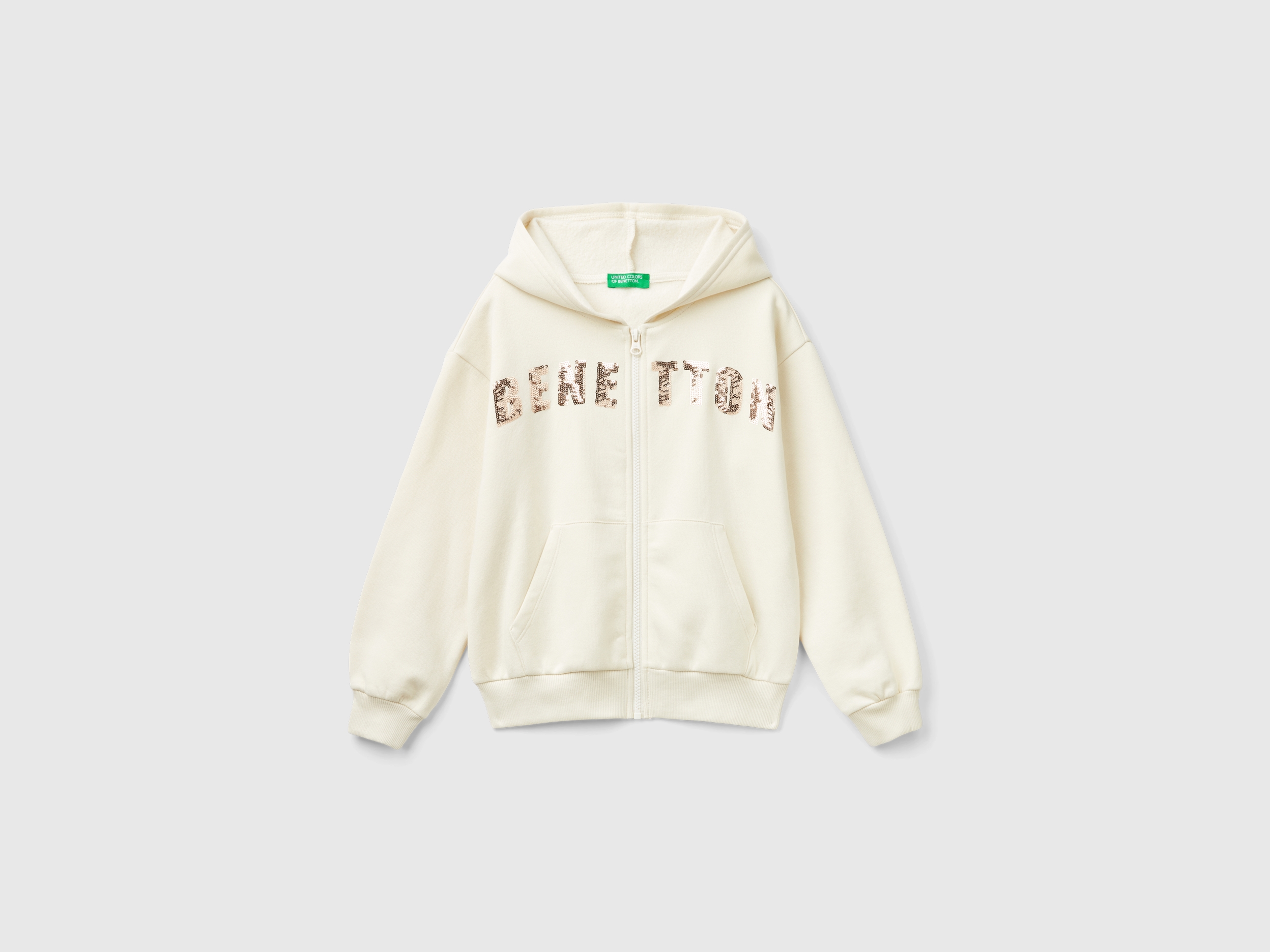 Sweat-shirt avec fermeture éclair et paillettes Sweat-shirt avec fermeture éclair et paillettes