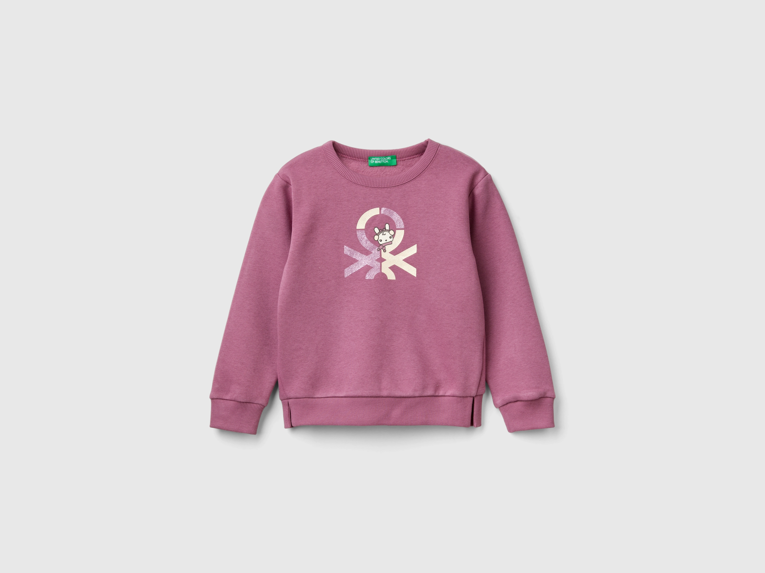 Sweat-shirt fermé avec imprimé glitter Sweat-shirt fermé avec imprimé glitter