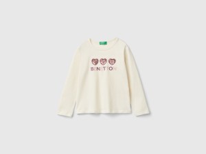 T-shirt avec imprimé et paillettes T-shirt avec imprimé et paillettes