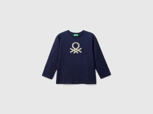 T-shirt avec broderie d’un logo en coton bio T-shirt avec broderie d’un logo en coton bio