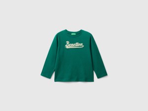 T-shirt avec broderie d’un logo en coton bio T-shirt avec broderie d’un logo en coton bio