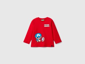 T-shirt rouge ©Marvel Captain America T-shirt rouge ©Marvel Captain America