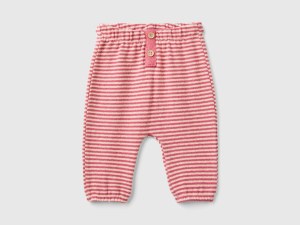 Pantalon rayé en coton mélangé recyclé Pantalon rayé en coton mélangé recyclé