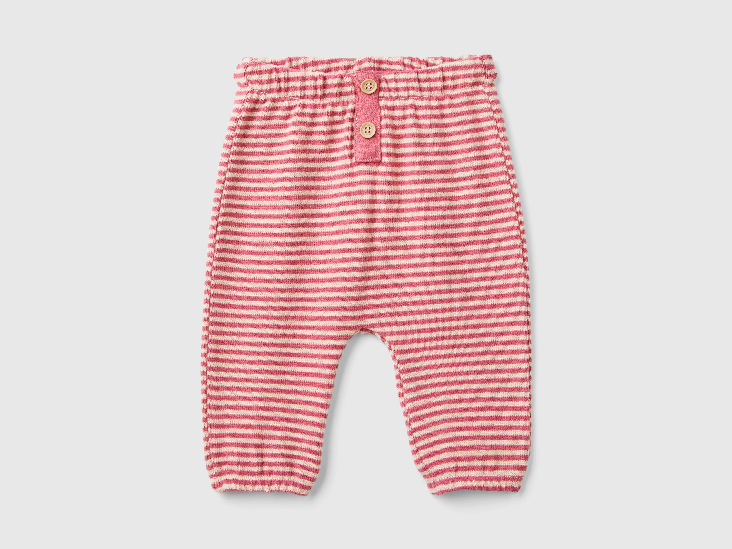 Pantalon rayé en coton mélangé recyclé Pantalon rayé en coton mélangé recyclé
