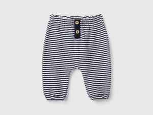 Pantalon rayé en coton mélangé recyclé Pantalon rayé en coton mélangé recyclé