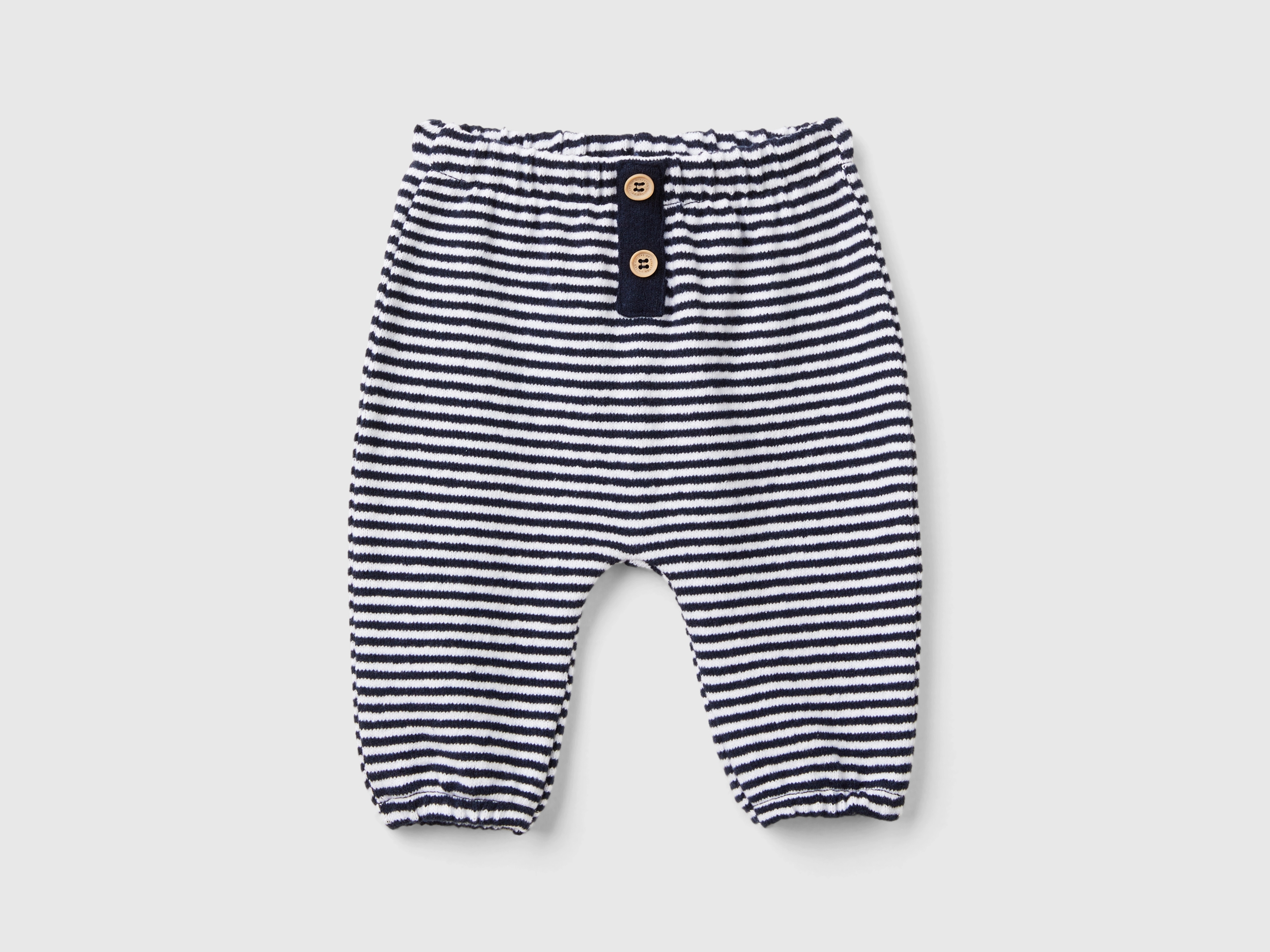 Pantalon rayé en coton mélangé recyclé Pantalon rayé en coton mélangé recyclé