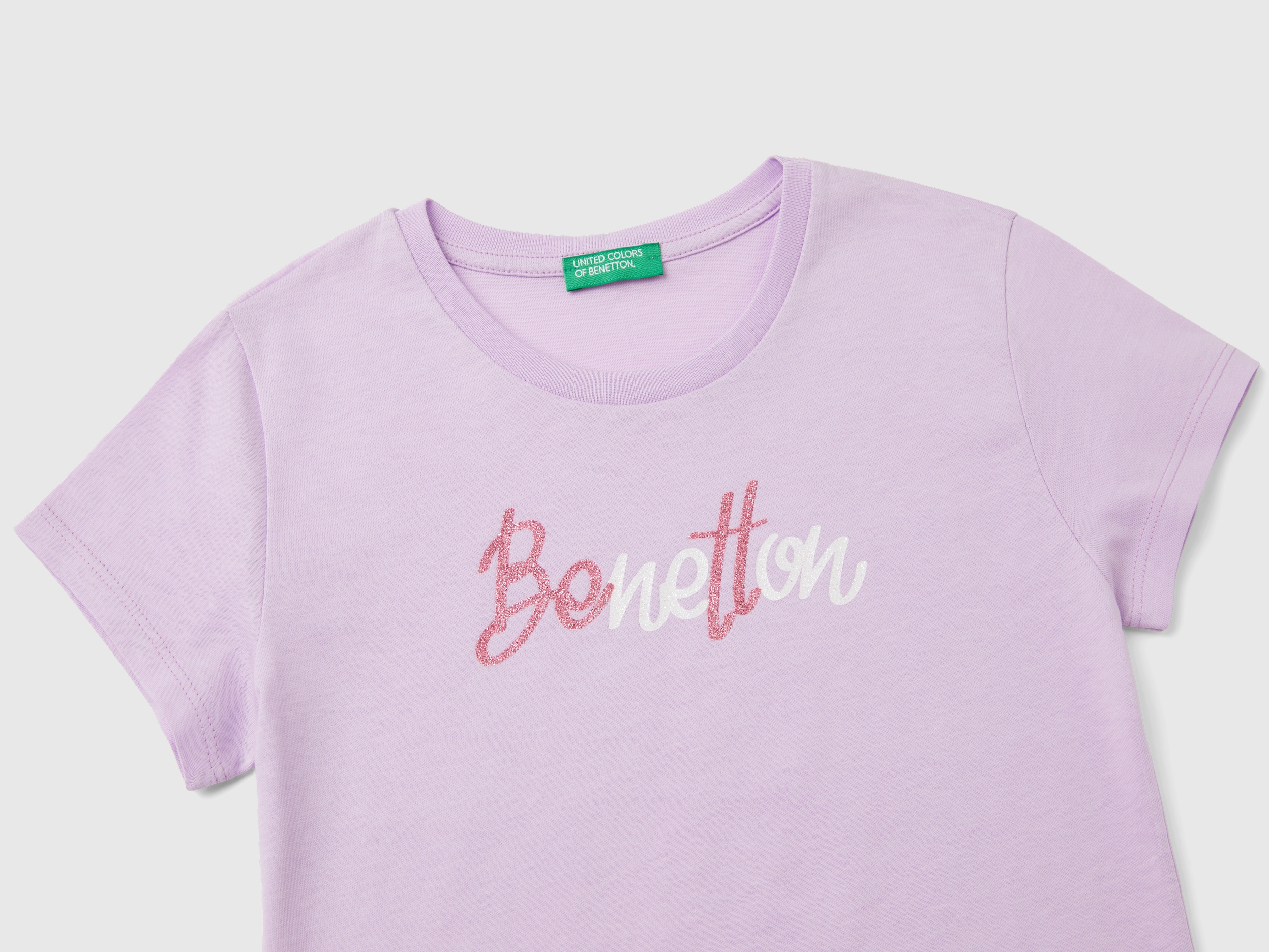 T-shirt à logo pailleté en coton bio – Image 3