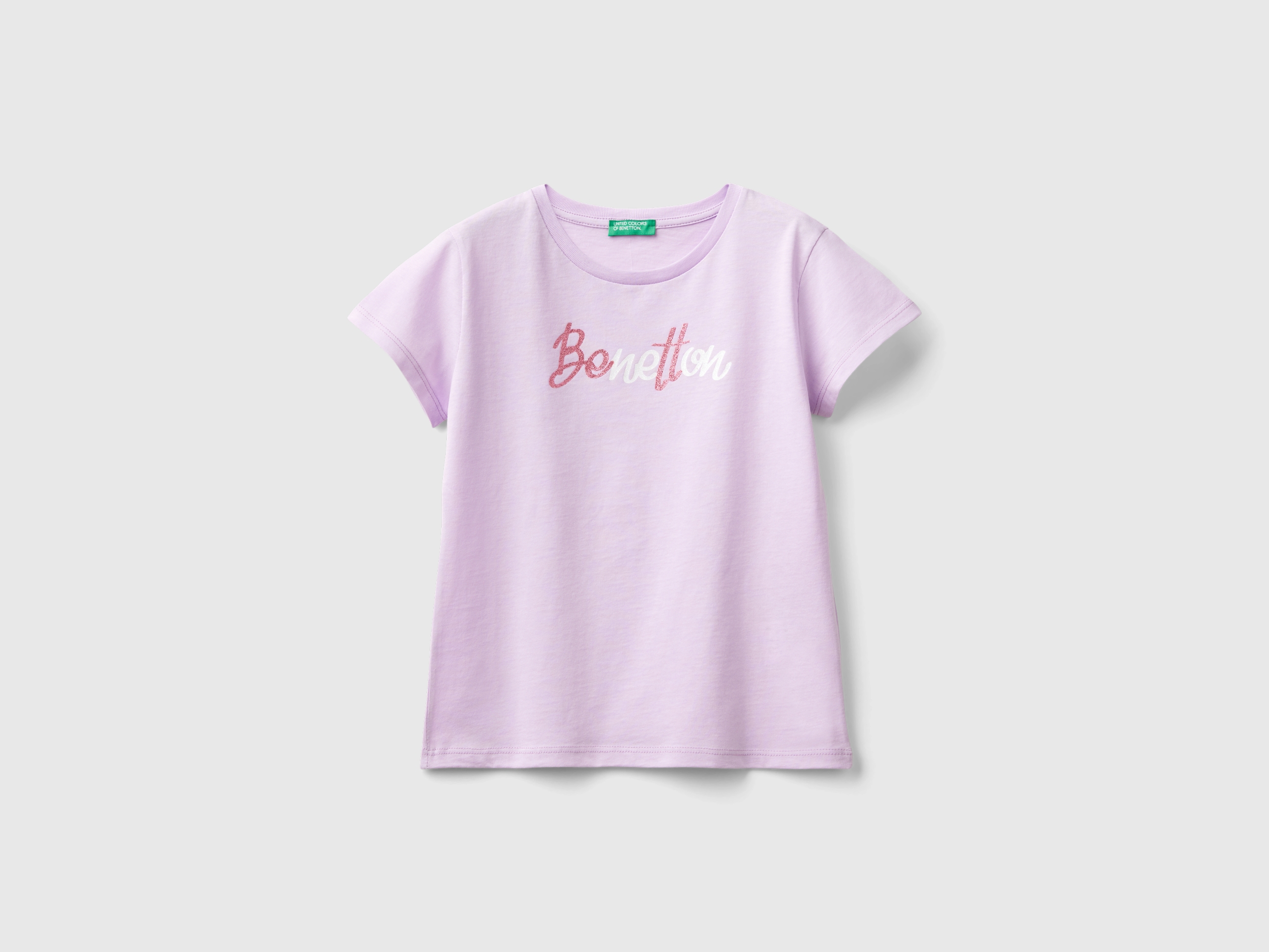 T-shirt à logo pailleté en coton bio T-shirt à logo pailleté en coton bio