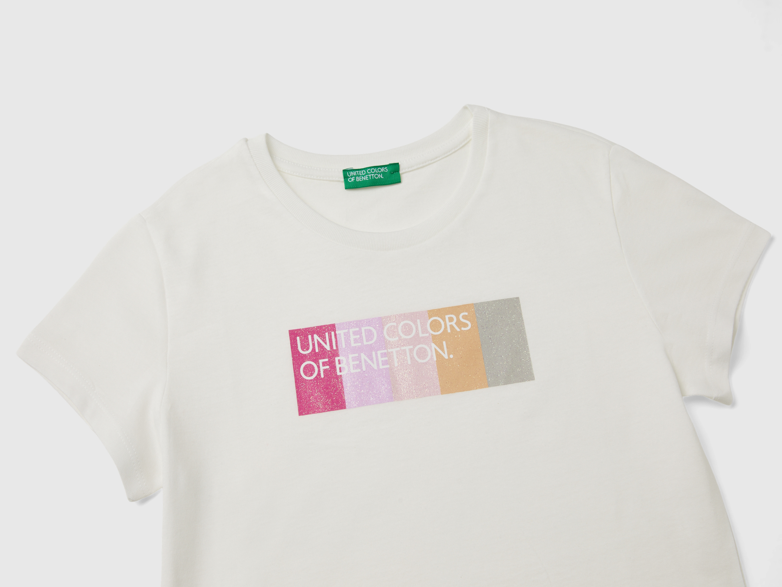 T-shirt à logo pailleté en coton bio – Image 3