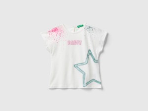 T-shirt à imprimé pailleté T-shirt à imprimé pailleté