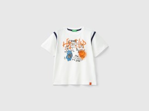 T-shirt à imprimé graffiti en coton bio T-shirt à imprimé graffiti en coton bio