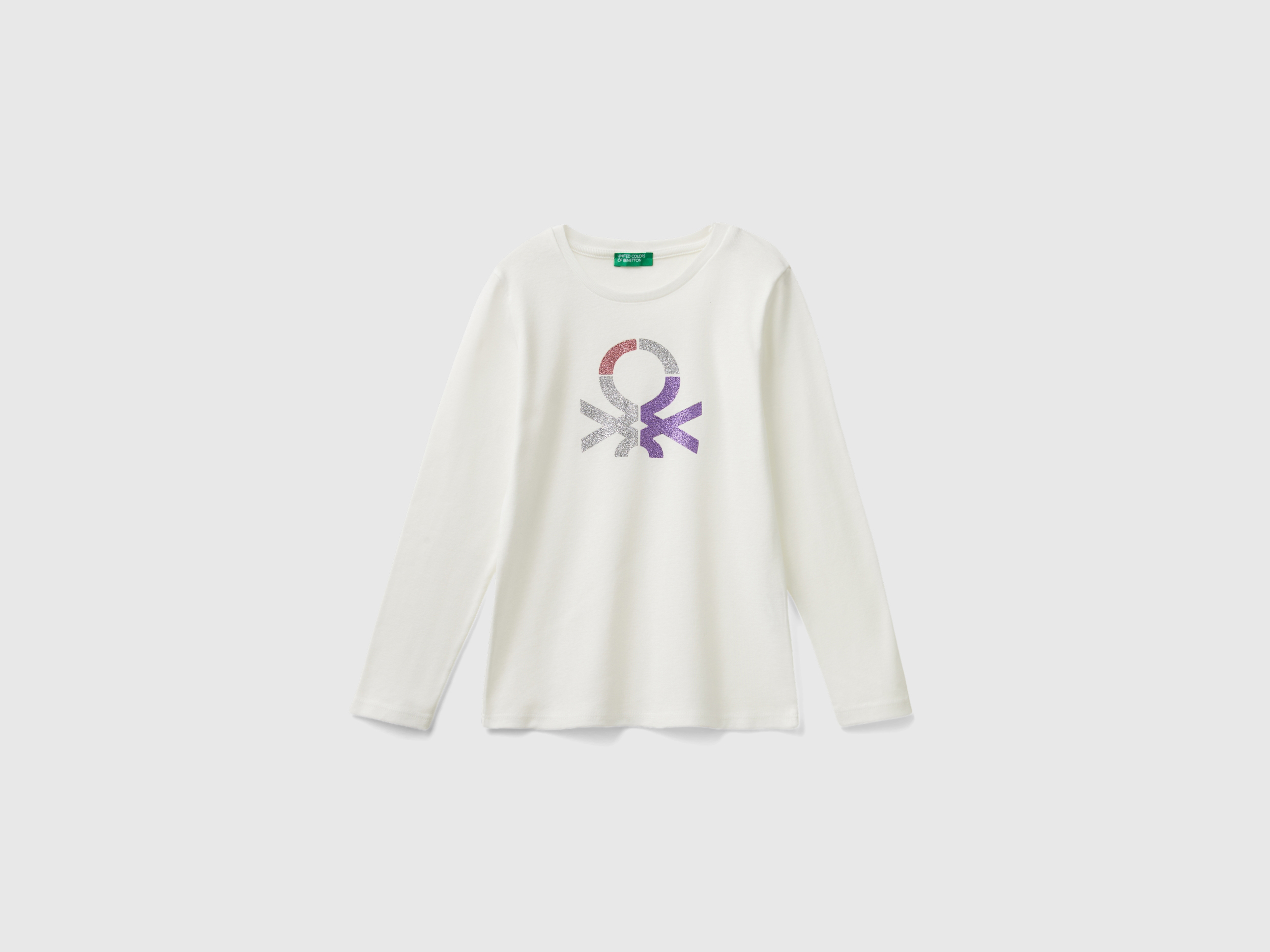 T-shirt à manches longues et imprimé pailleté T-shirt à manches longues et imprimé pailleté