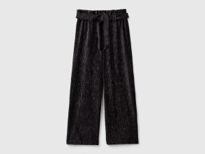 Pantalon coupe wide avec lurex Pantalon coupe wide avec lurex
