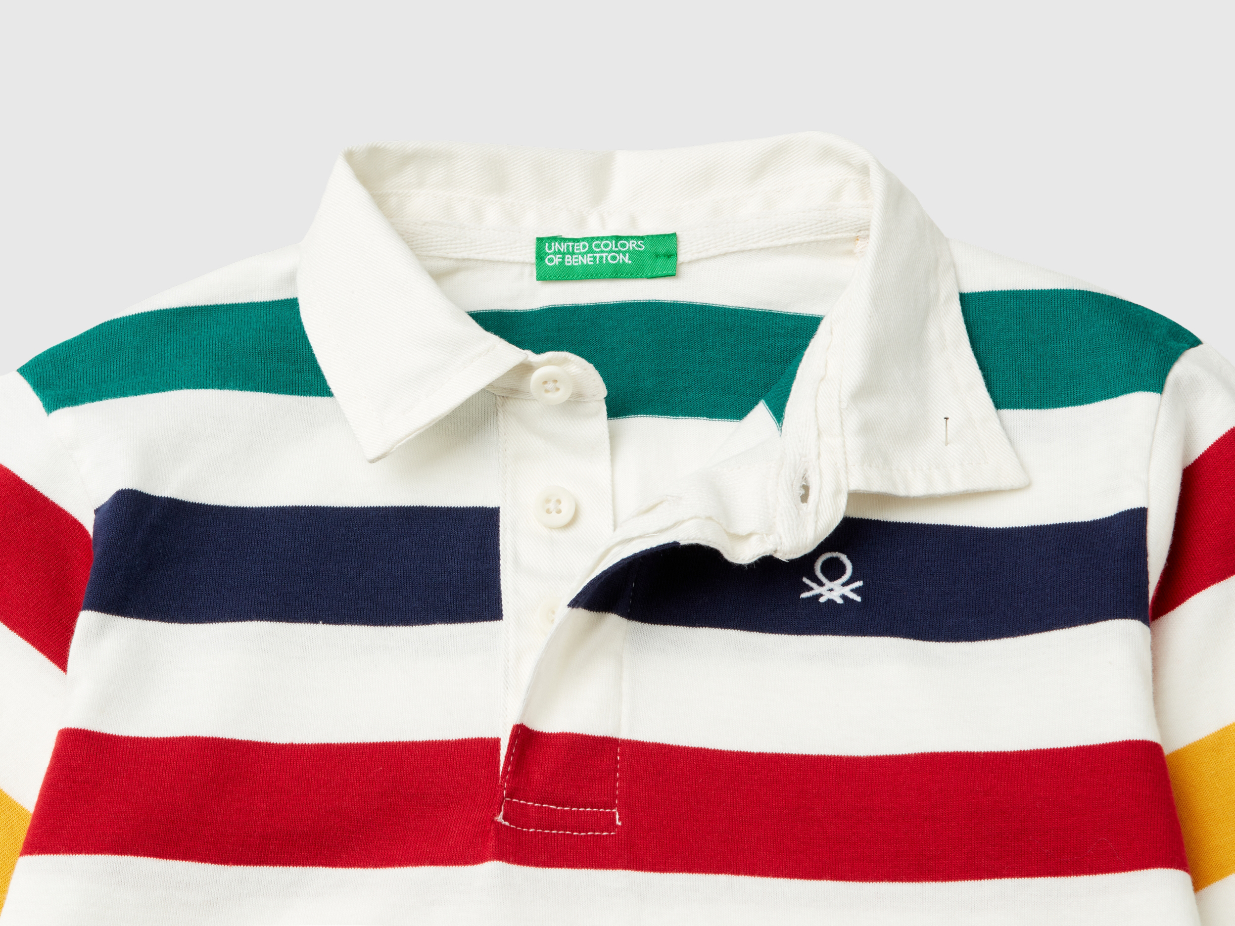 Polo de rugby à rayures en pur coton – Image 3
