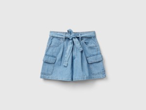 Bermuda cargo en jeans léger Bermuda cargo en jeans léger