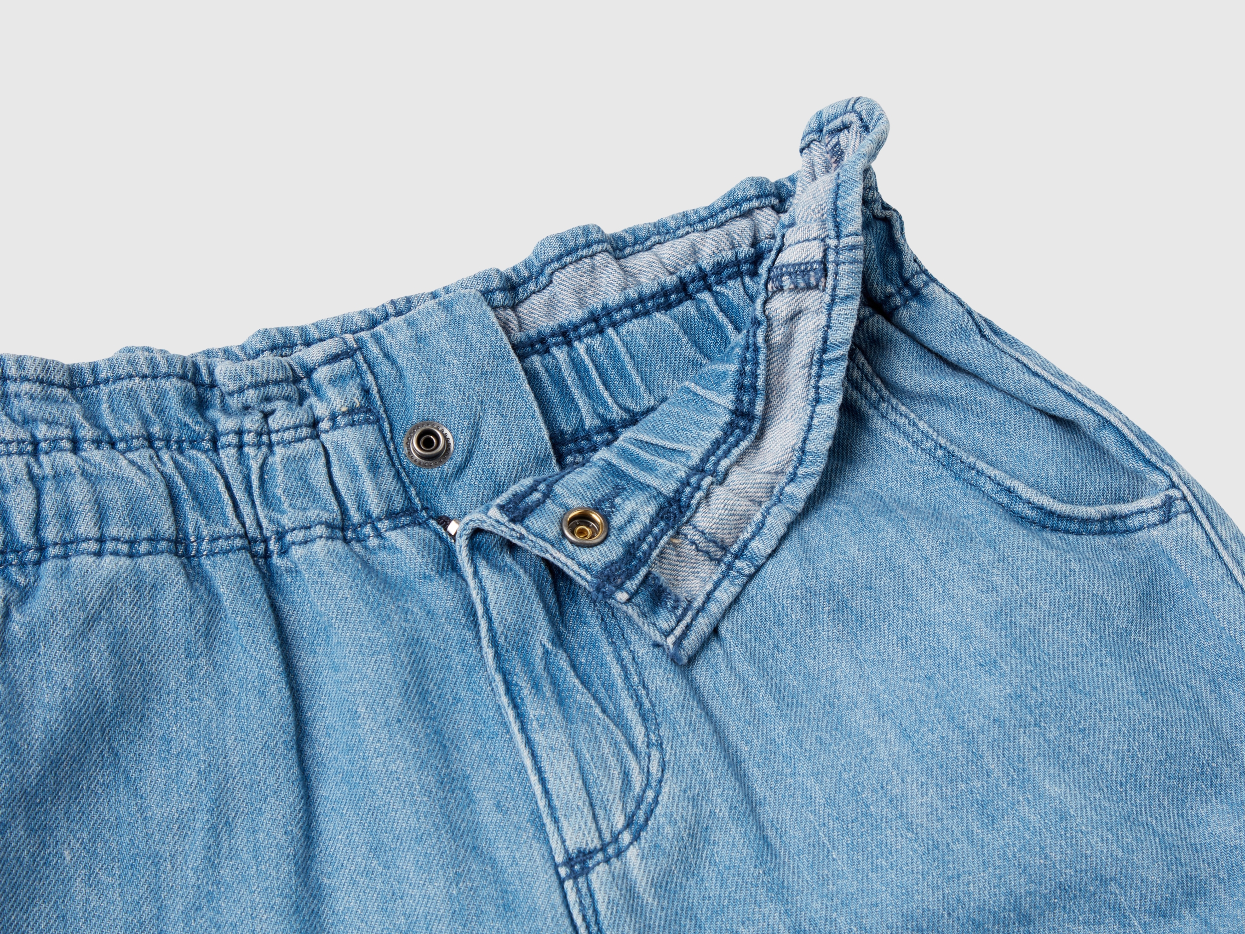 Bermuda paperbag en jeans léger – Image 3