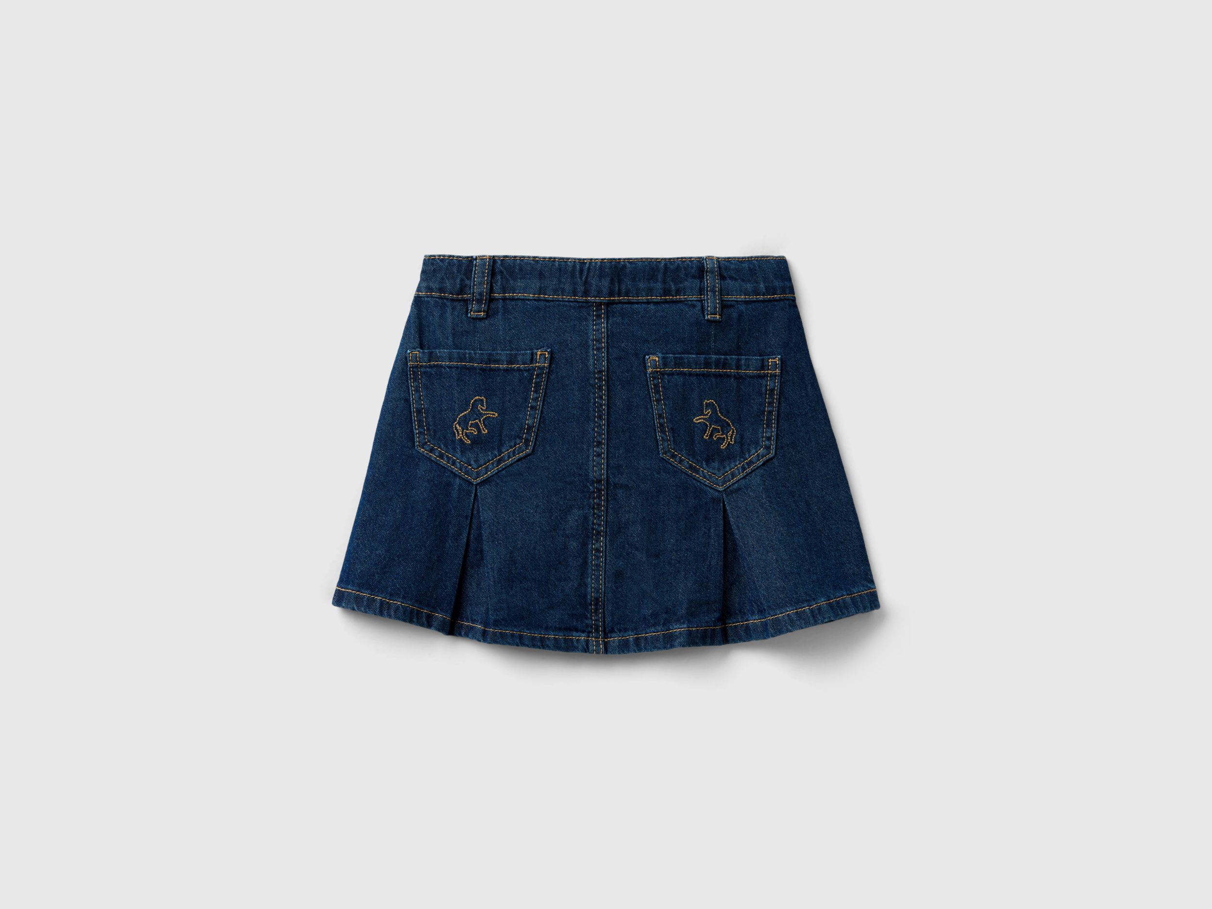 Jupe en jeans à chevaux brodés – Image 2