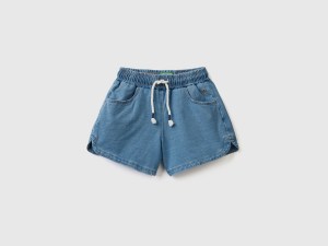 Bermuda en molleton effet denim Bermuda en molleton effet denim