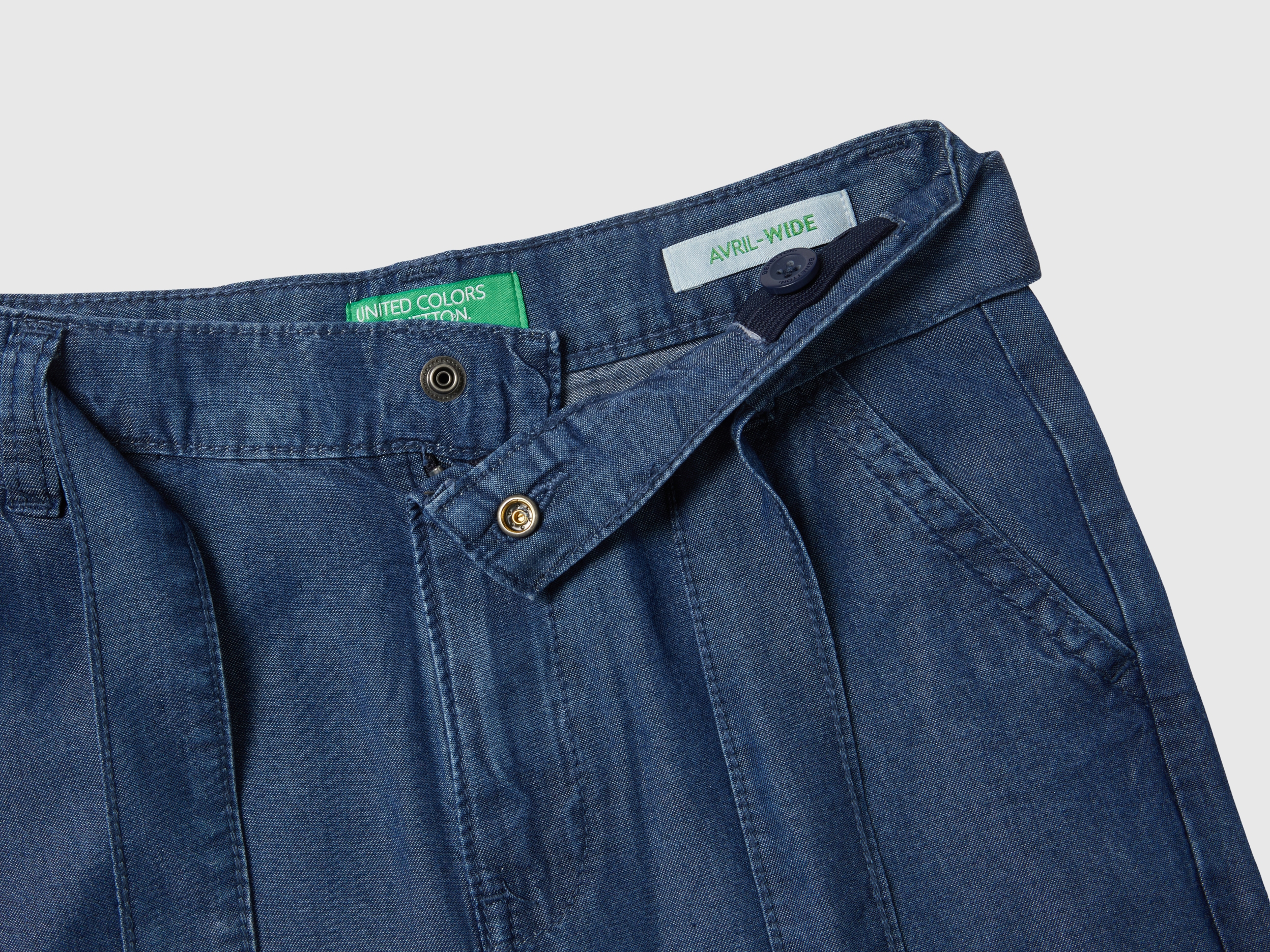 Pantalon coupe wide en chambray – Image 3