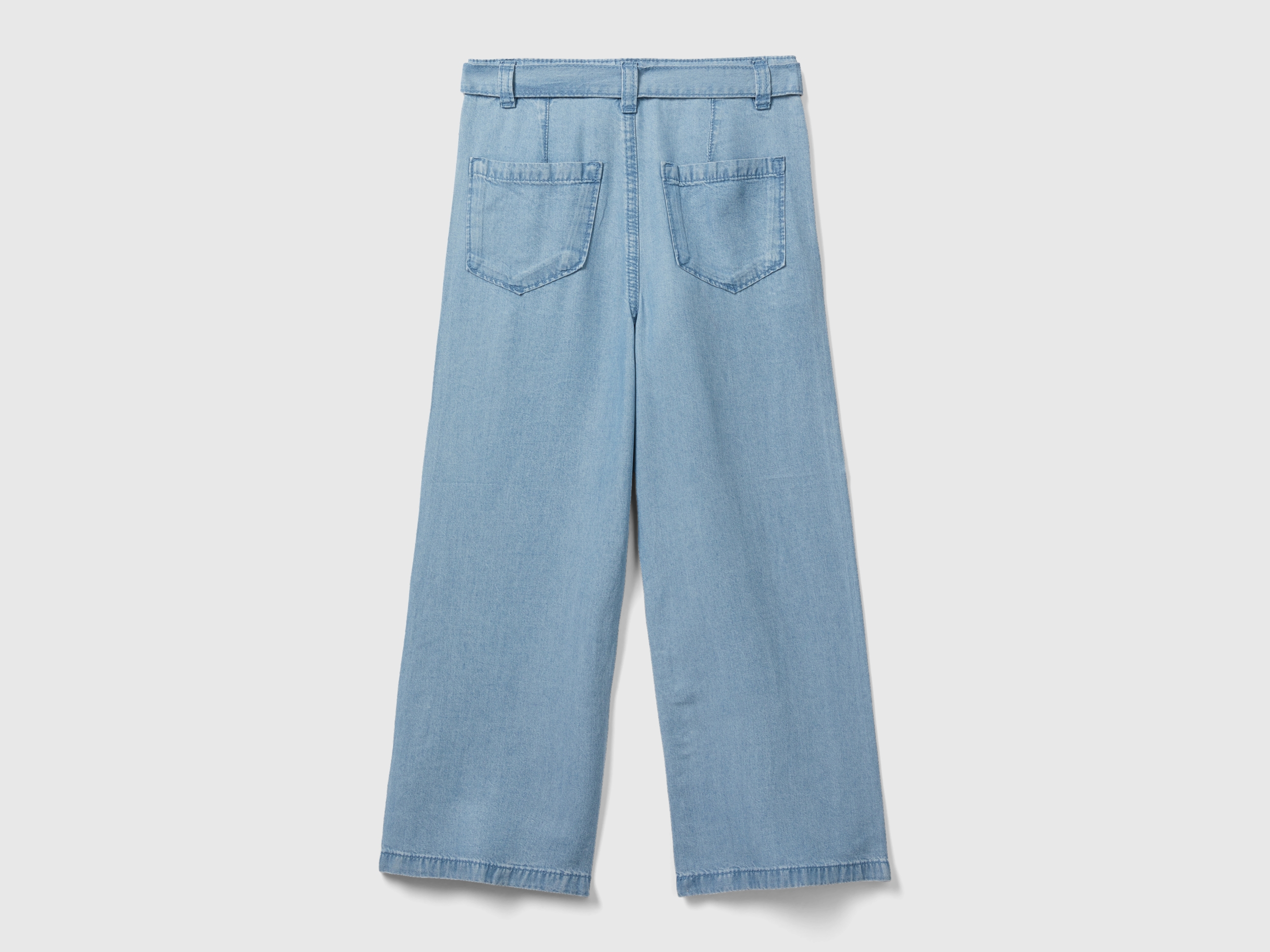 Pantalon coupe wide en chambray – Image 2
