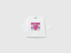 T-shirt à imprimé pailleté T-shirt à imprimé pailleté