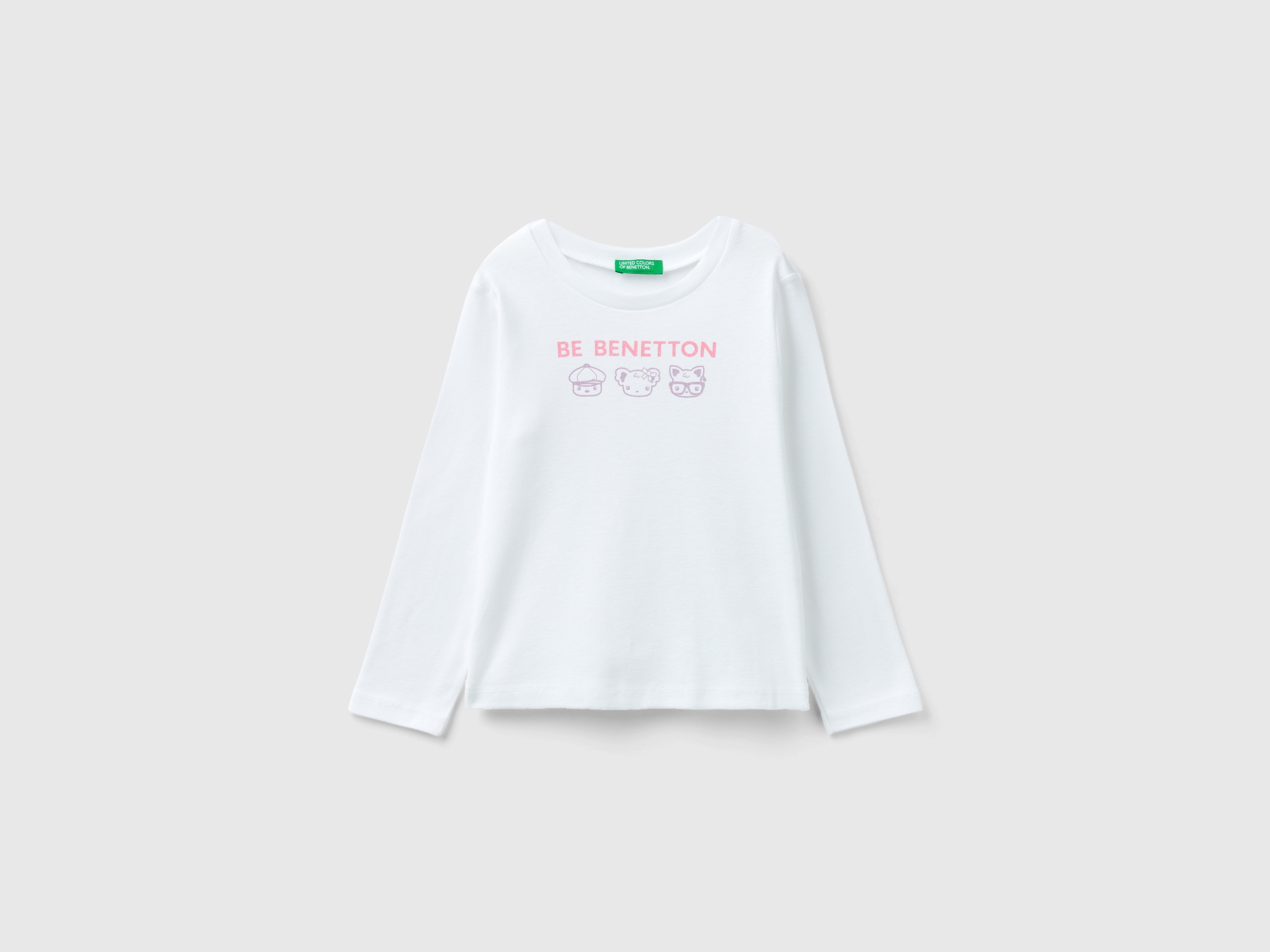T-shirt à manches longues et imprimé pailleté T-shirt à manches longues et imprimé pailleté