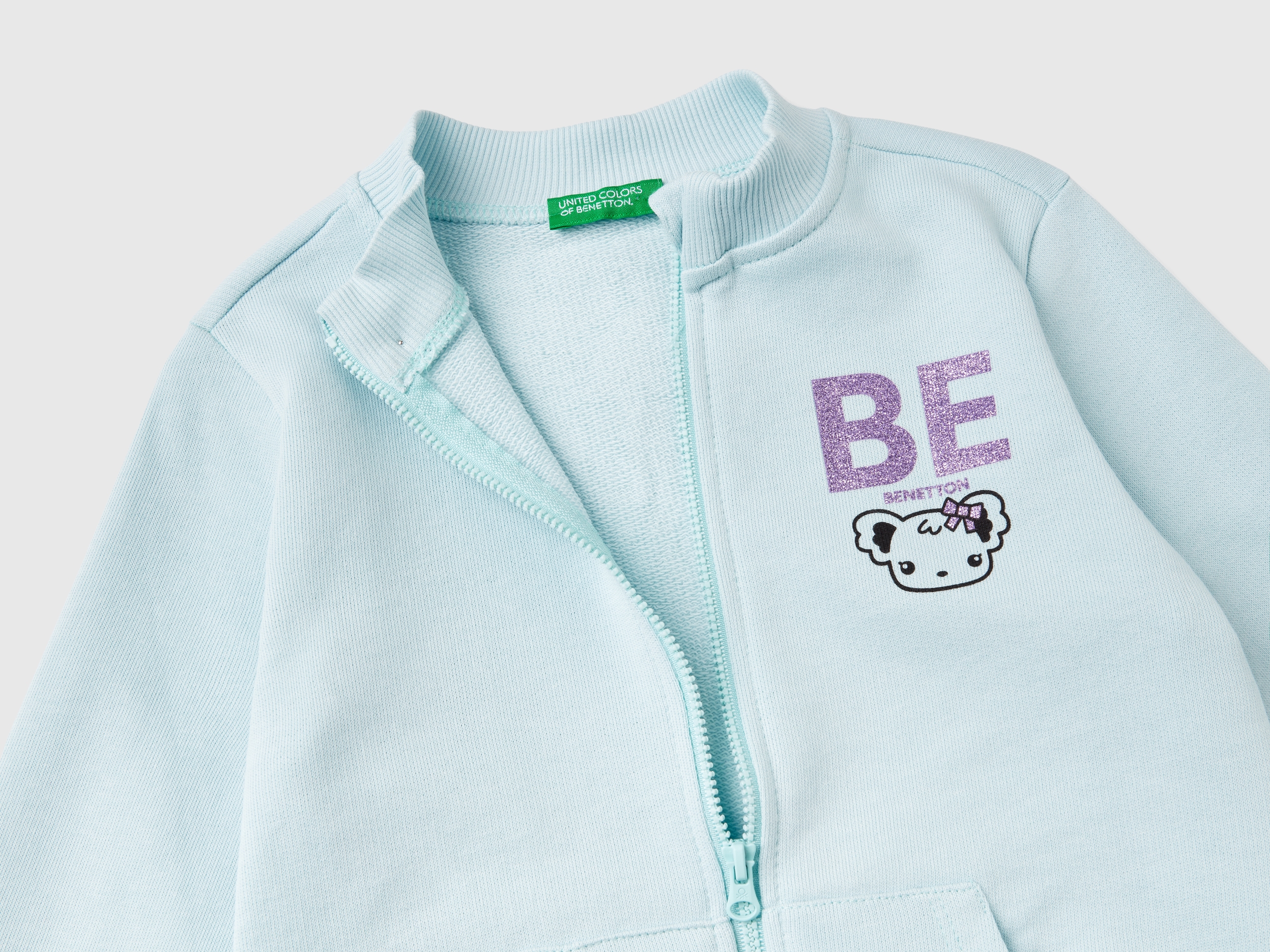 Sweat zippé en coton bio – Image 2