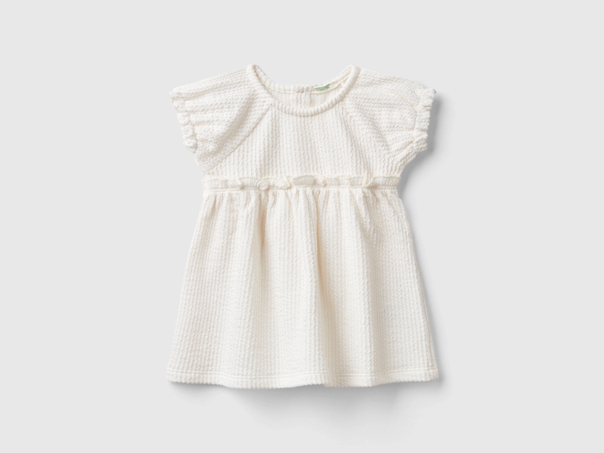 Robe jacquard à détails ruchés Robe jacquard à détails ruchés