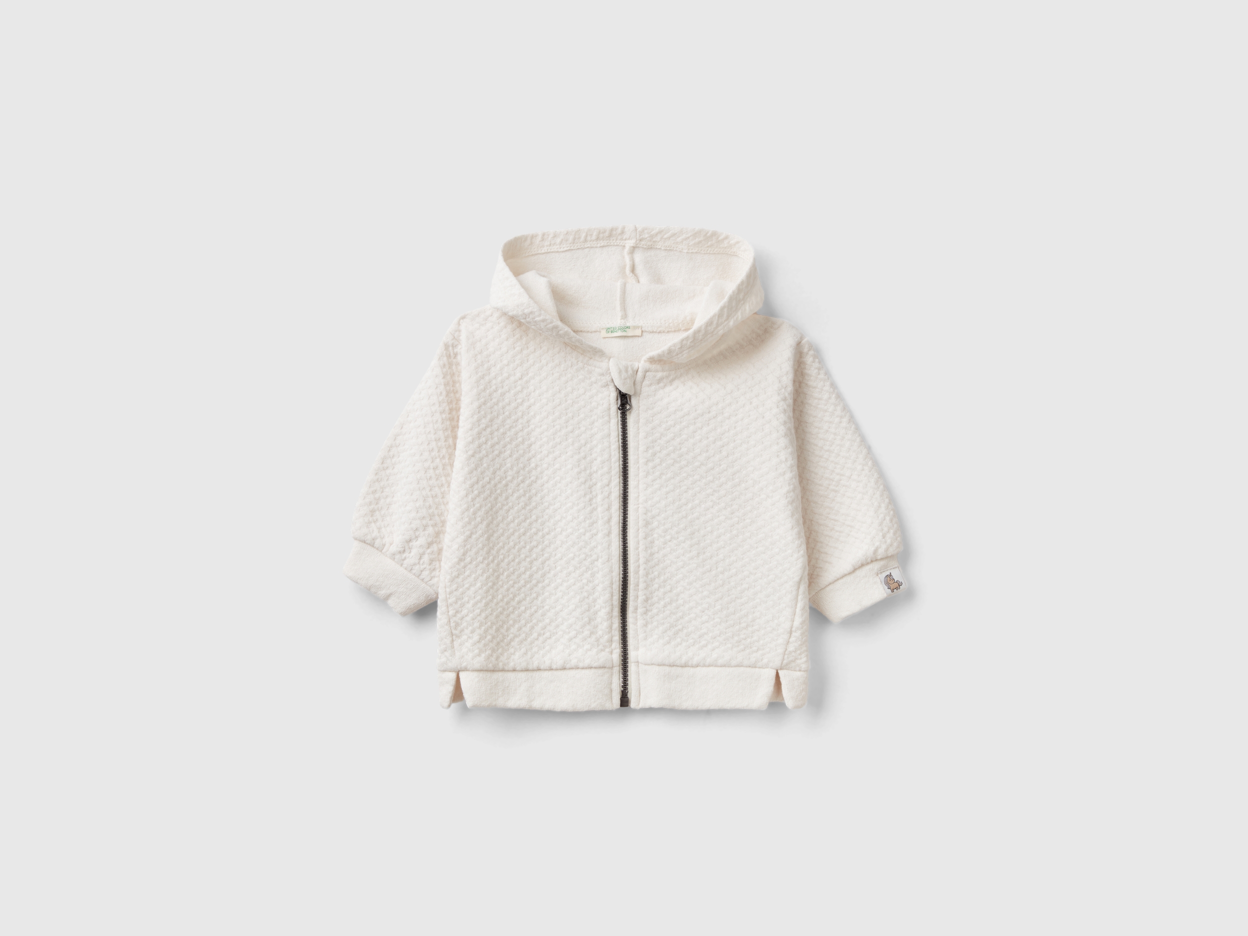 Sweat zippé en jacquard à capuche Sweat zippé en jacquard à capuche