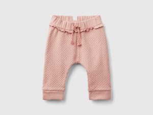 Pantalon en jacquard à petites fentes Pantalon en jacquard à petites fentes