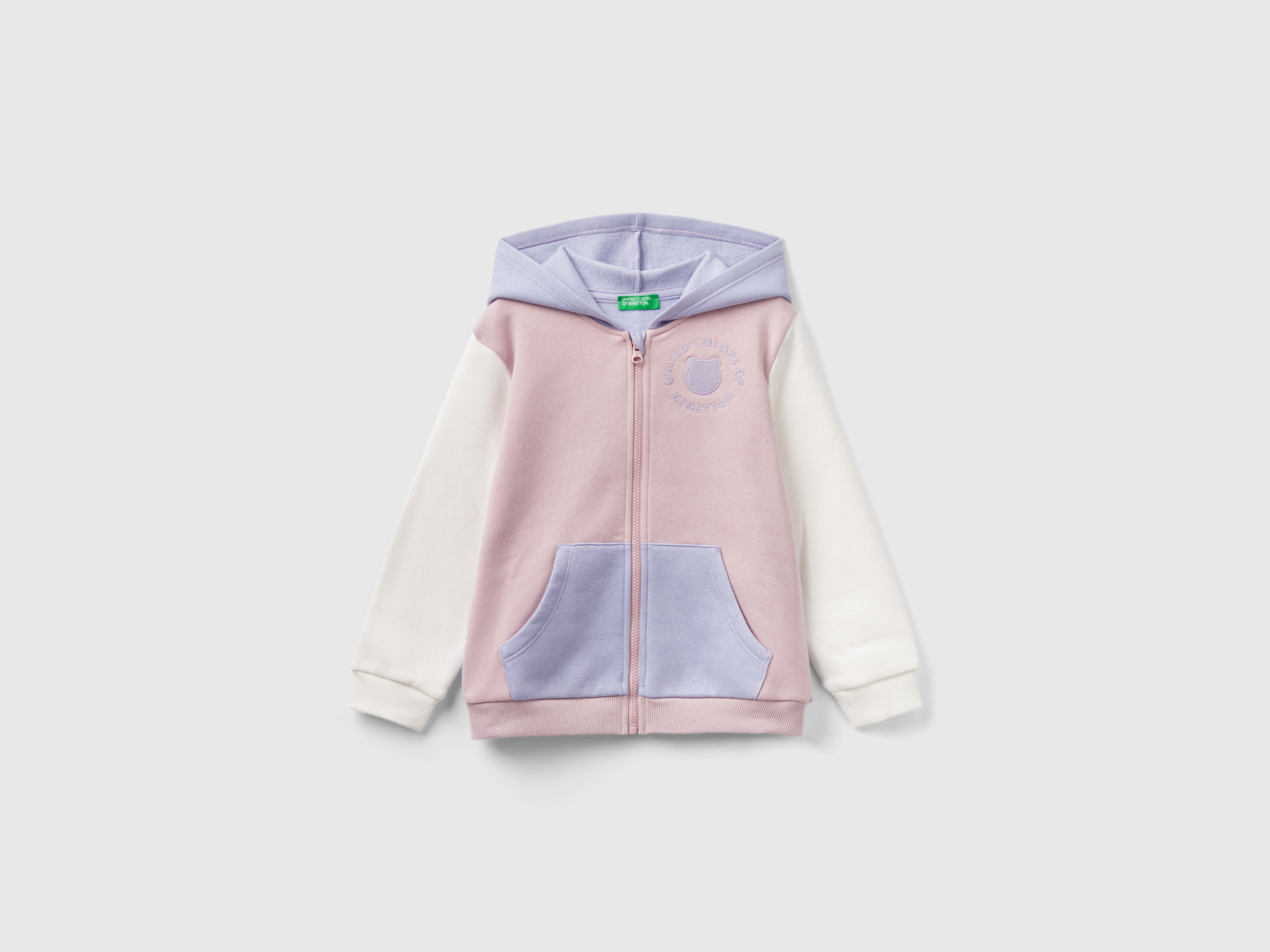 Sweat zippé en coton mélangé Sweat zippé en coton mélangé
